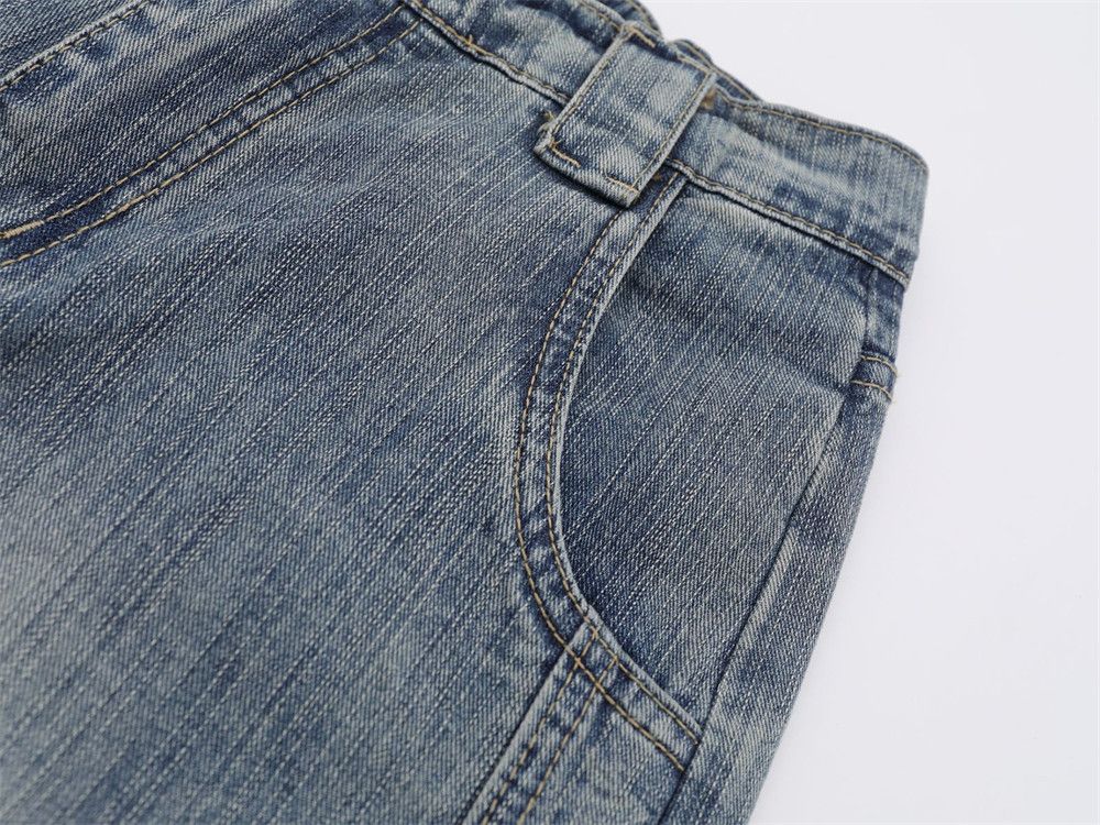 Japanese Brand × Jean Heavy washed distressed straight-leg vintage casual jeans Size US 32 / EU 48 - 4 Thumbnail