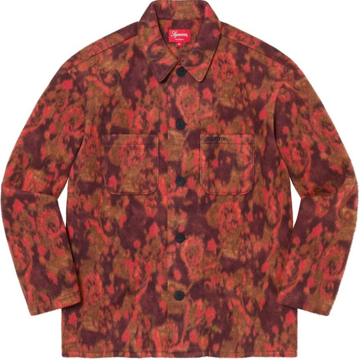 Supreme Supreme Paisley Fleece Shirt Size US L / EU 52-54 / 3 - 1 Thumbnail