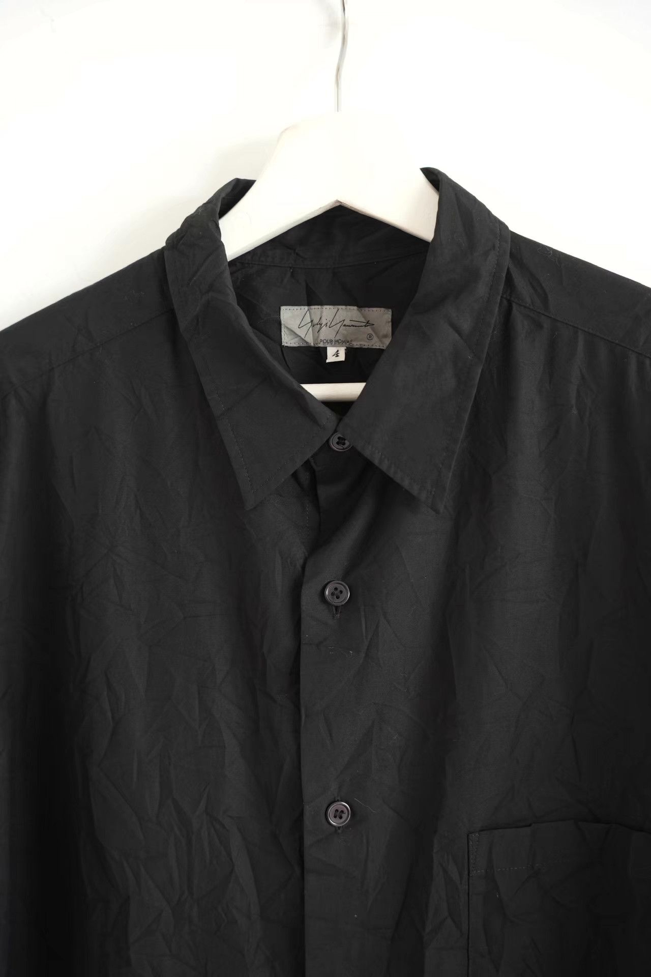 Yohji Yamamoto Yohji Yamamoto 22ss Pleated Oversized Short Sleeve Shirt K4 Size US XL / EU 56 / 4 - 3 Thumbnail