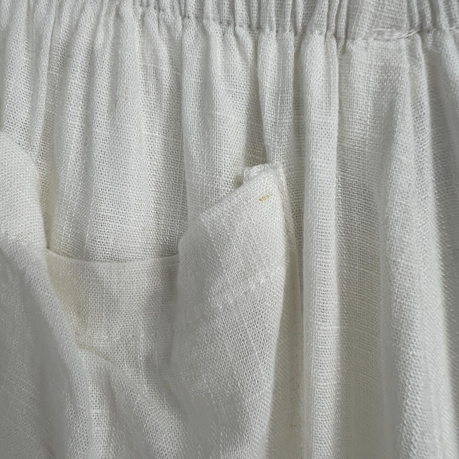 PRINCESS POLLY Princess Polly Linen Blend Wide Leg Pull On Pants White Sz 4 Size 27" / US 4 / IT 40 - 10 Thumbnail