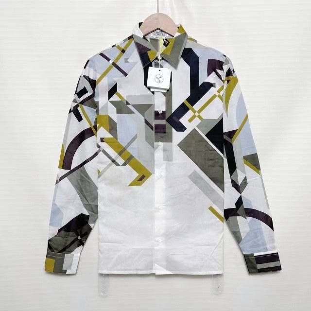 Hermes Hermes Abstract War Horse Print Shirt Size US M / EU 48-50 / 2 - 1 Thumbnail