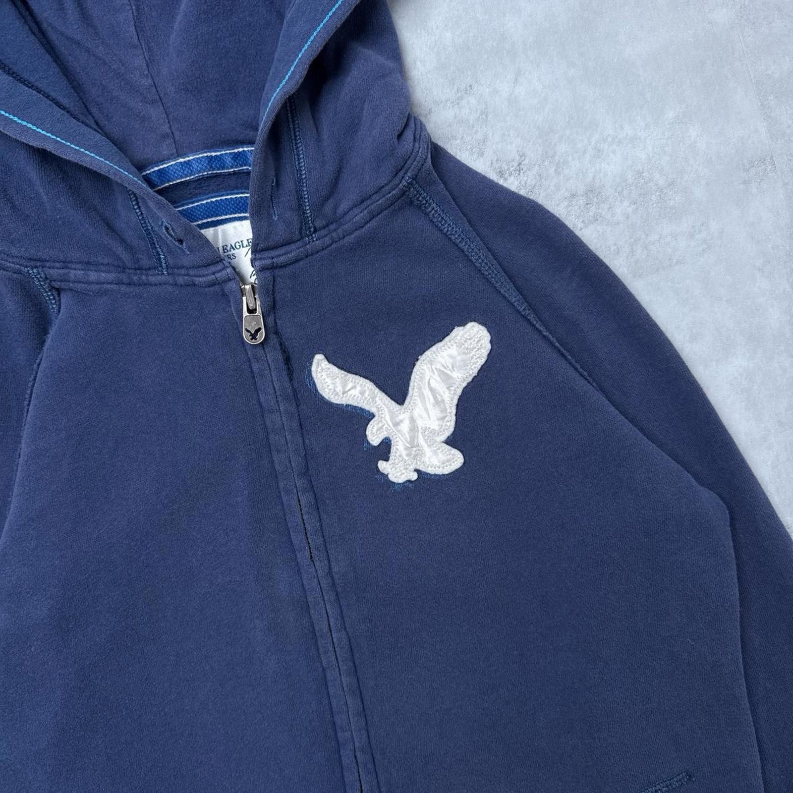 American Eagle Outfitters Y2K American Eagle 00s Blue Navy Zip Up Jacket Size S / US 4 / IT 40 - 6 Thumbnail