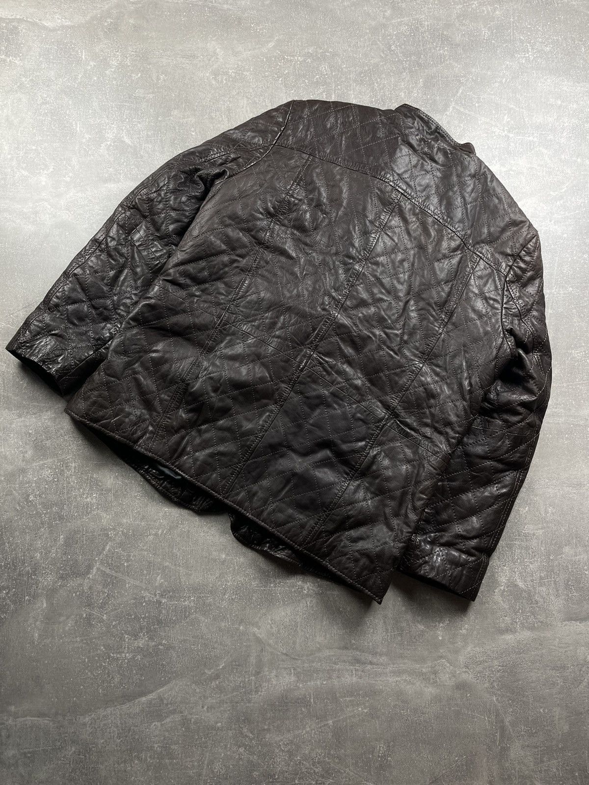 Genuine Leather Digel Quilted Genuine Dark Brown Leather Jacket Size 56 Size US XL / EU 56 / 4 - 7 Thumbnail