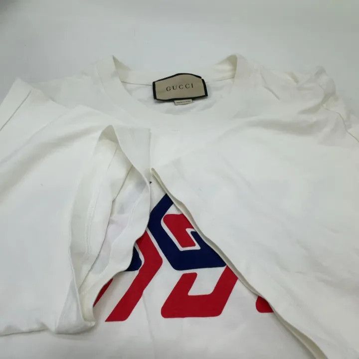 Gucci Gucci Gucci Mirror Logo Print Cotton T-Shirt -2506 Size US M / EU 48-50 / 2 - 9 Thumbnail