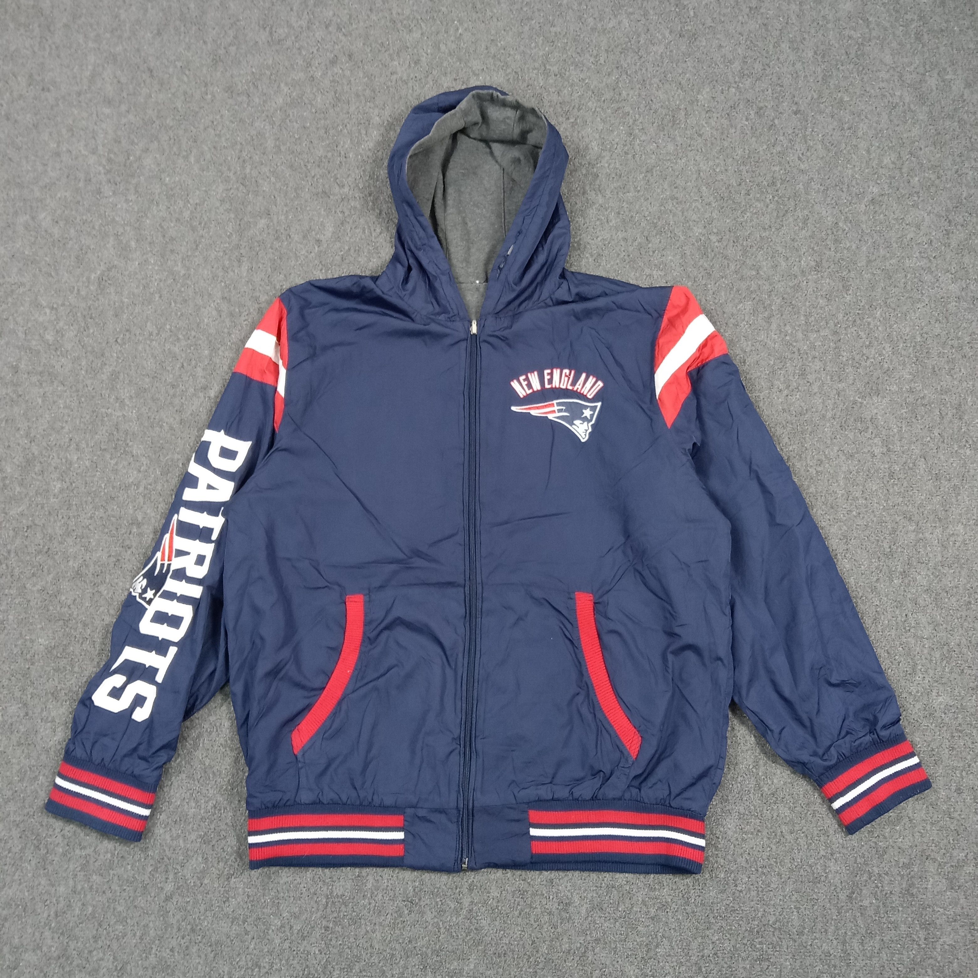 NFL New England Patriots Football Reversible Jacket C288N2 Size US XL / EU 56 / 4 - 6 Thumbnail