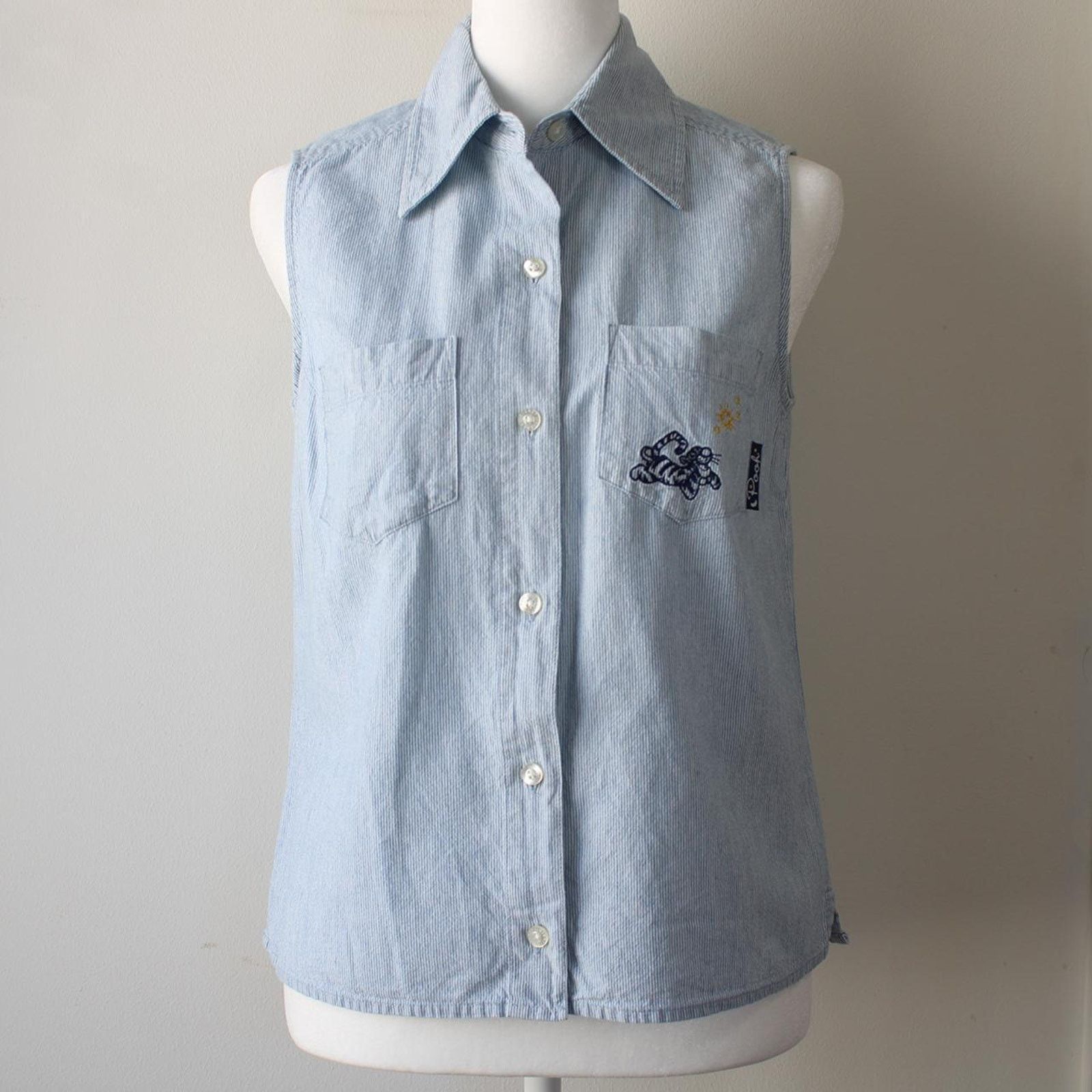 Disney Light blue striped vintage 90s Size US S / EU 44-46 / 1 - 2 Thumbnail