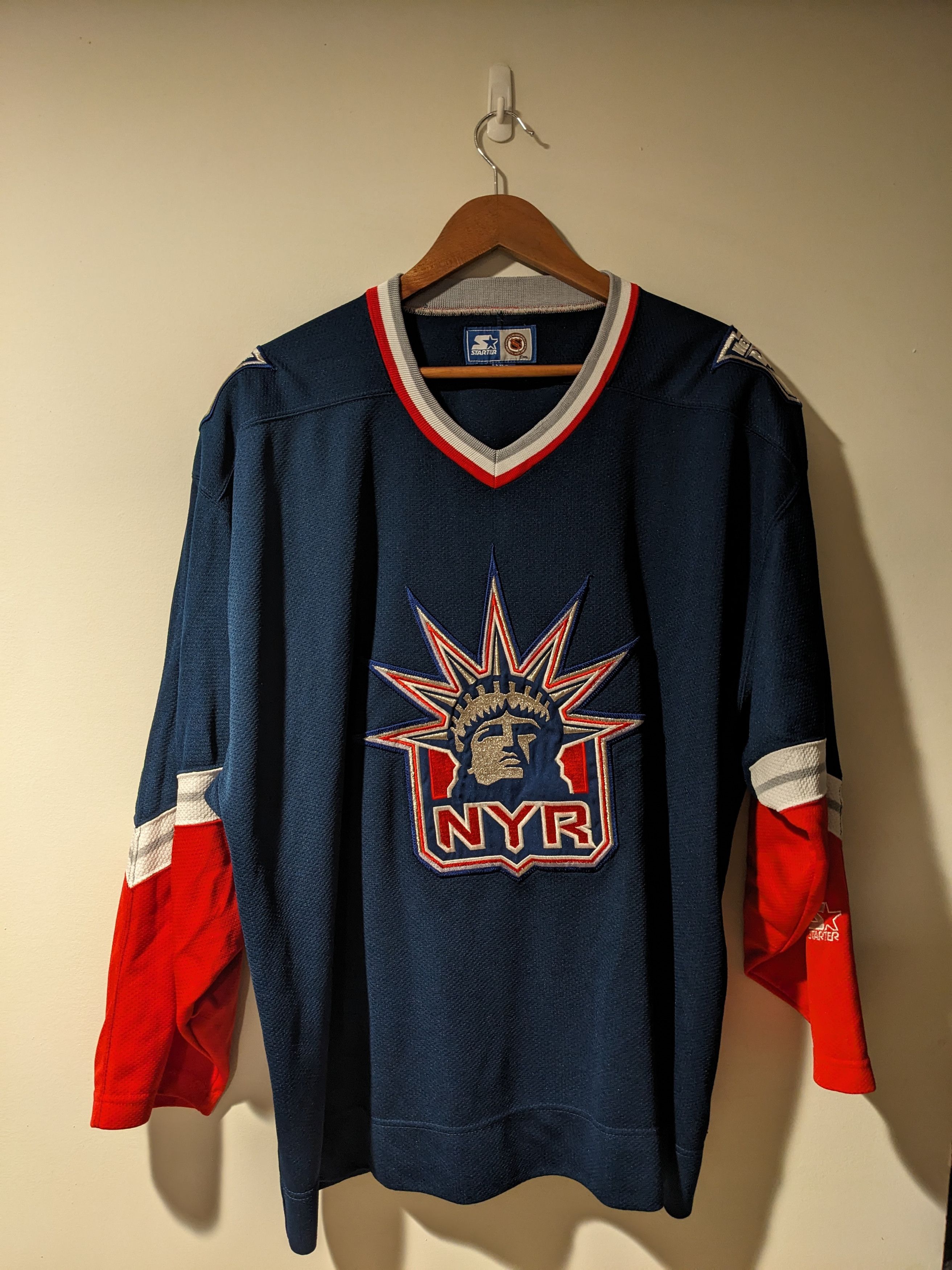 Vintage 90s New York Rangers Starter XXL NHL Hockey Jersey