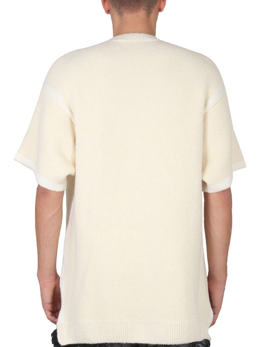 Off-White o1y0325 Logo Crewneck Sweater in Ivory Size US XS / EU 42 / 0 - 3 Thumbnail