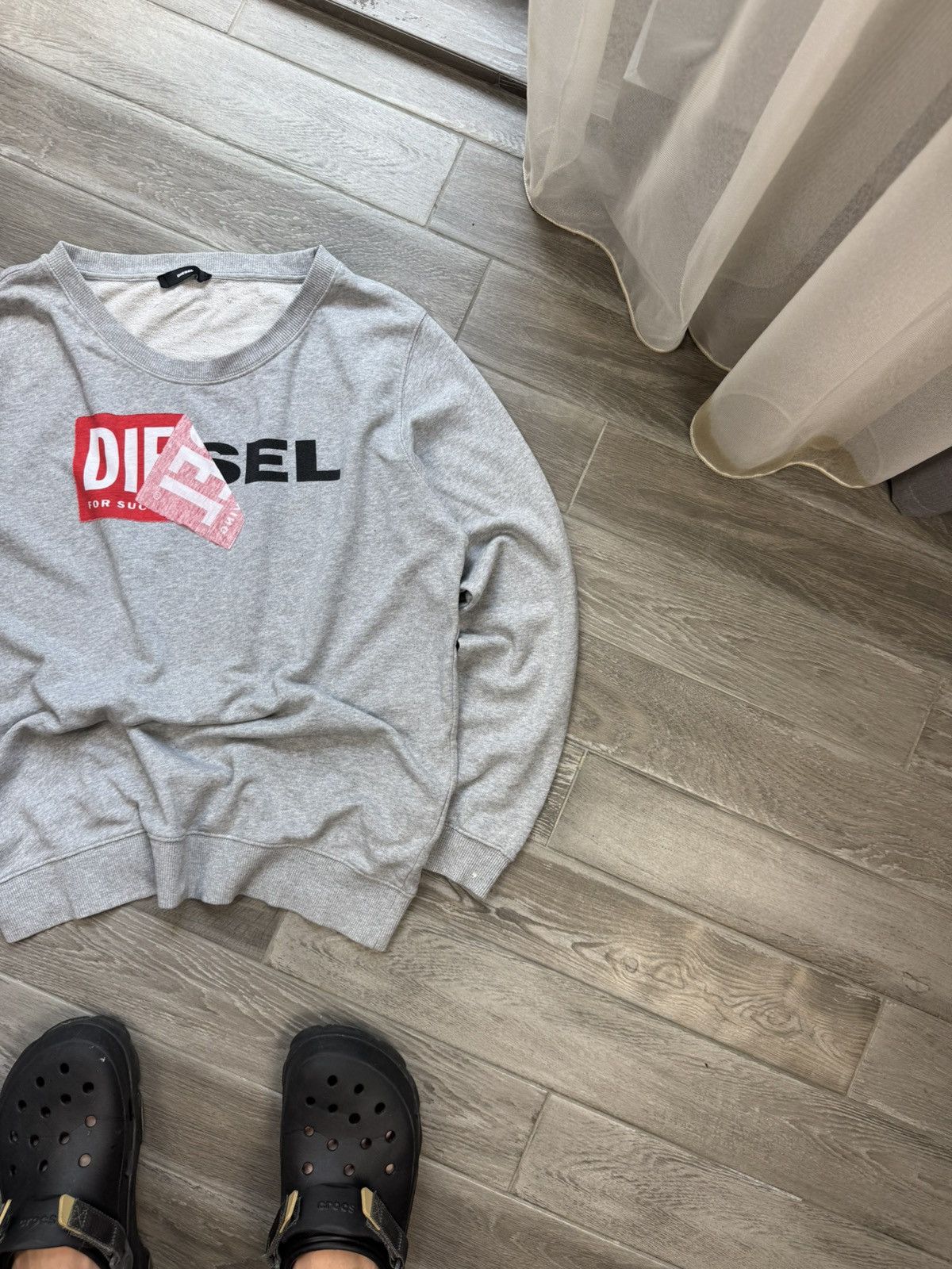 Diesel Vintage Diesel Sweater Big Log 90 Striped Avantgarde Y2K Size US M / EU 48-50 / 2 - 3 Thumbnail