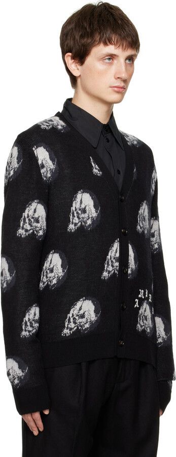 Amiri × Wes Lang o1w1db11224 Edition Skull Cardigan in Black/White Size US S / EU 44-46 / 1 - 3 Thumbnail