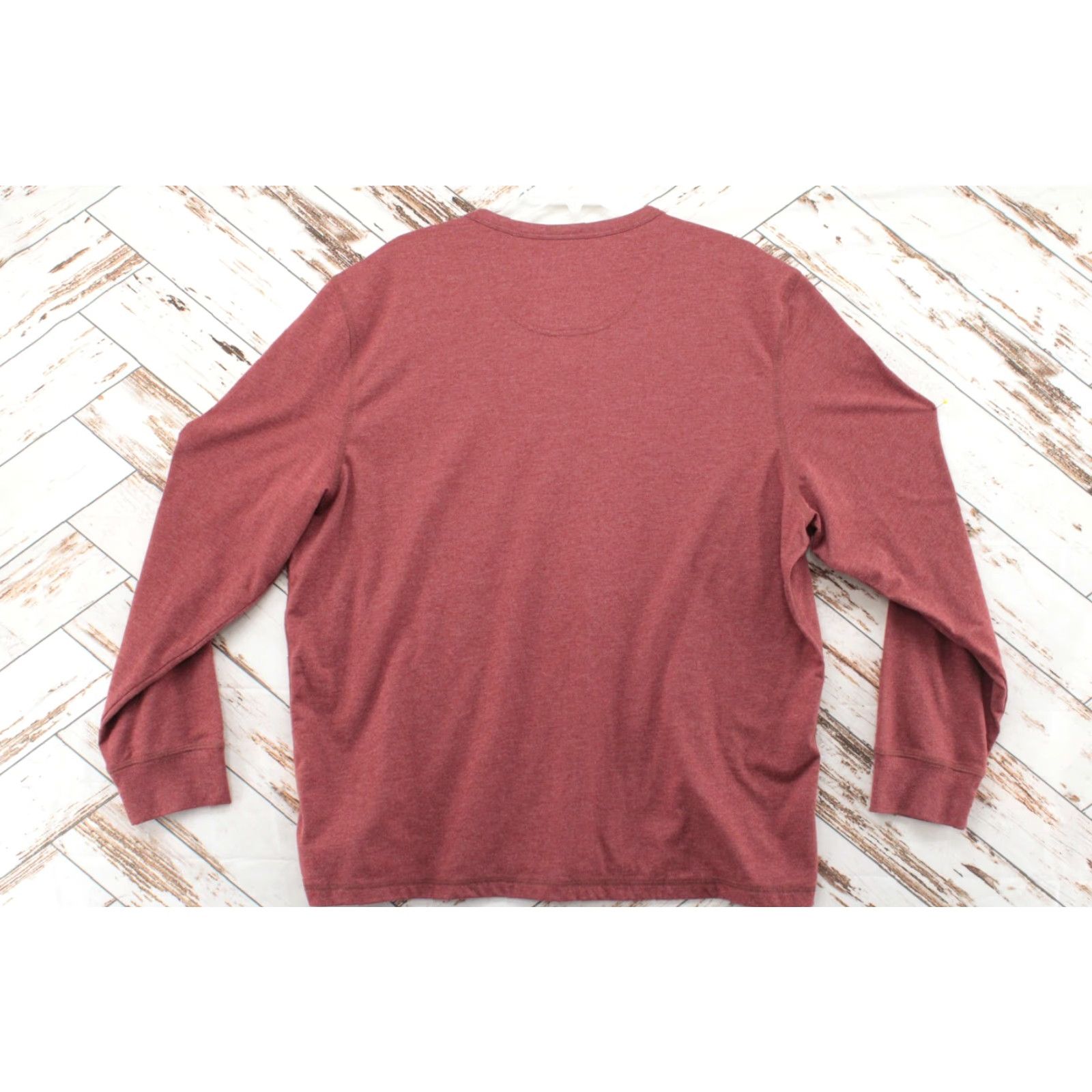 UNTUCKit UNTUCKit Henley Shirt Men's XXL Red Heather Long Sleeve Crew Neck Size US XXL / EU 58 / 5 - 2 Thumbnail