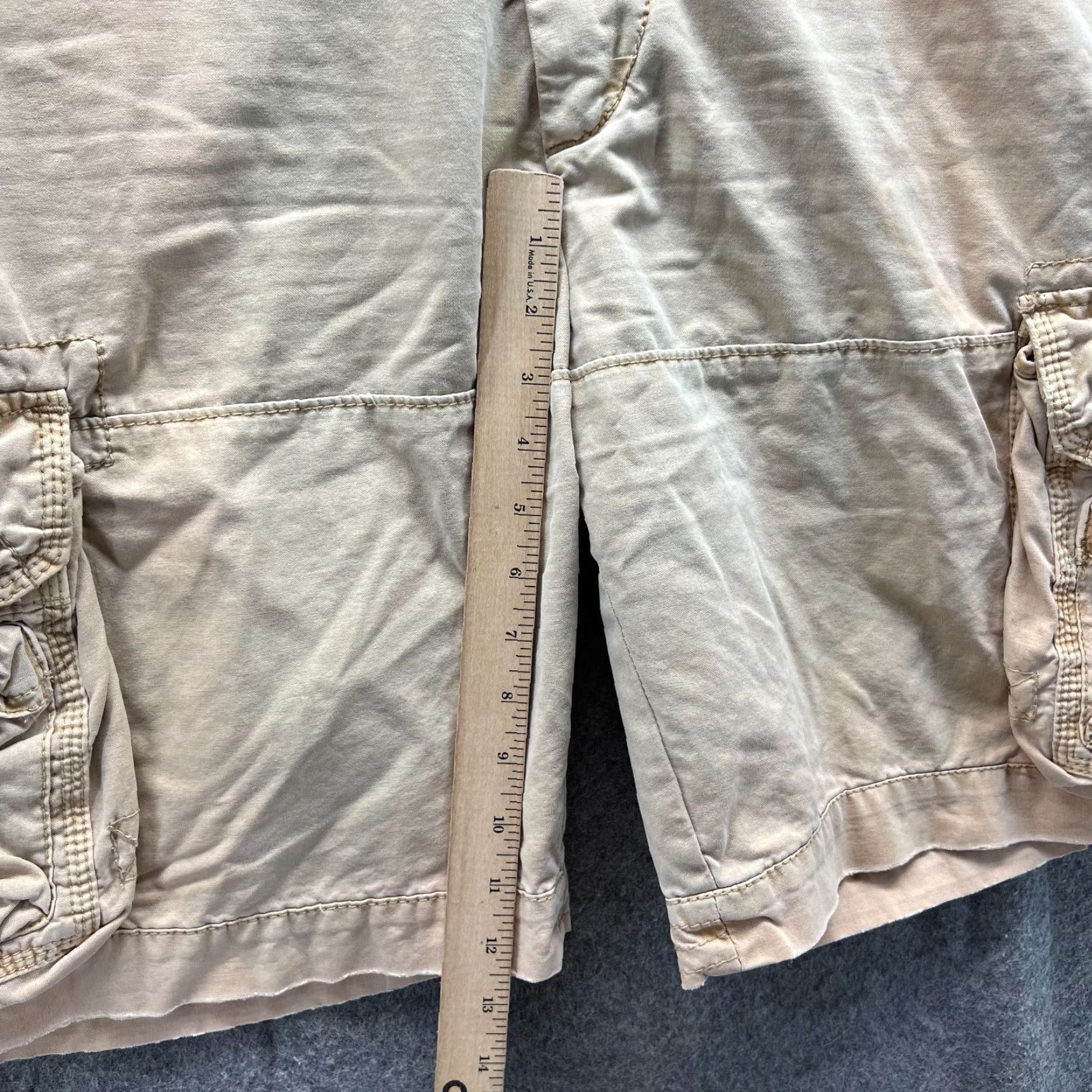 Polo Ralph Lauren VINTAGE Polo Ralph Lauren Shorts Mens 40 Khaki Cargo Tan Beige Cotton Fadded Size US L / EU 52-54 / 3 - 5 Thumbnail