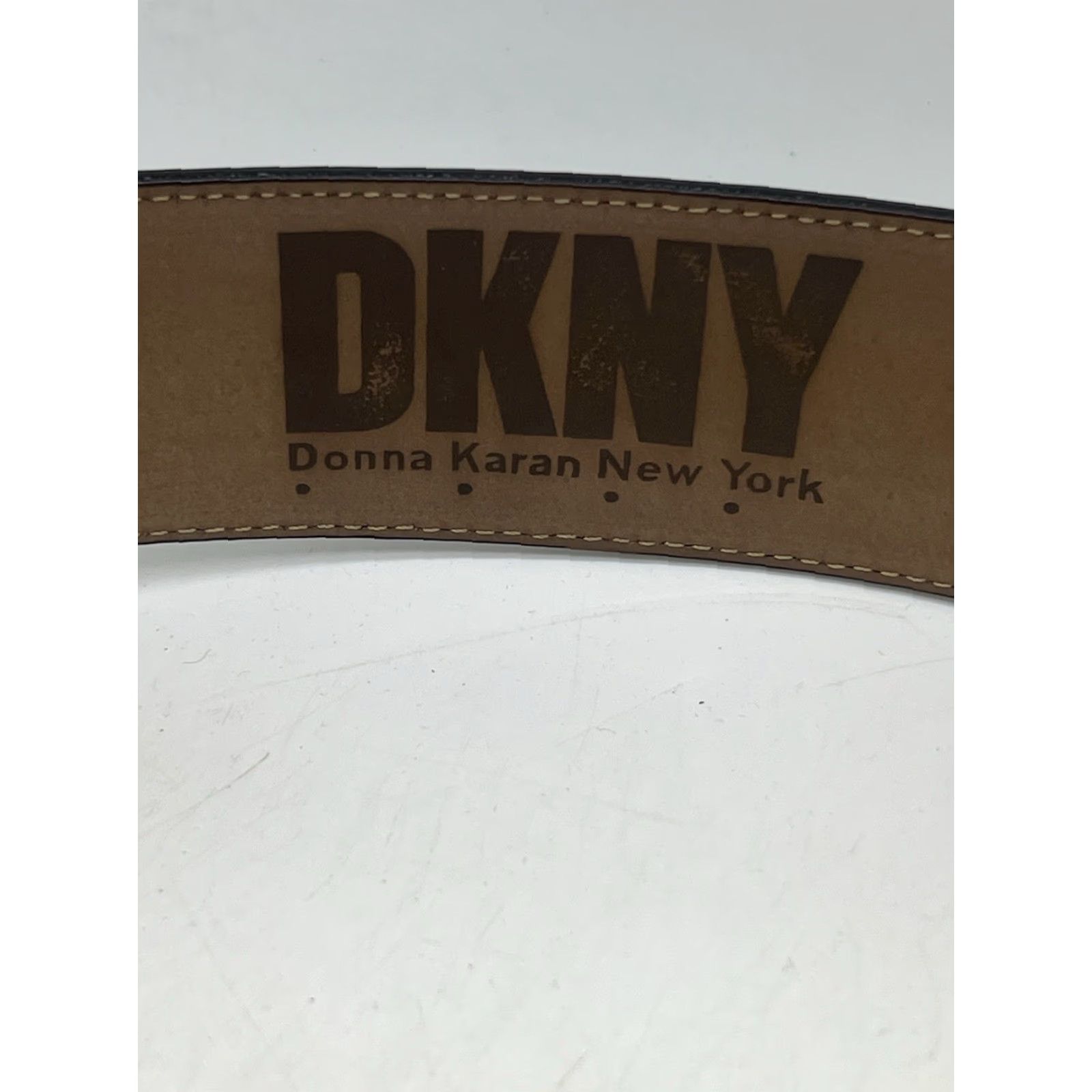 DKNY DKNY Belt Women Leather Y2K Retro Matte Genuine Black 27.5/31 S Adjustable Buckle Made in Italy SZ S Size 28" / US 6 / IT 42 - 3 Thumbnail
