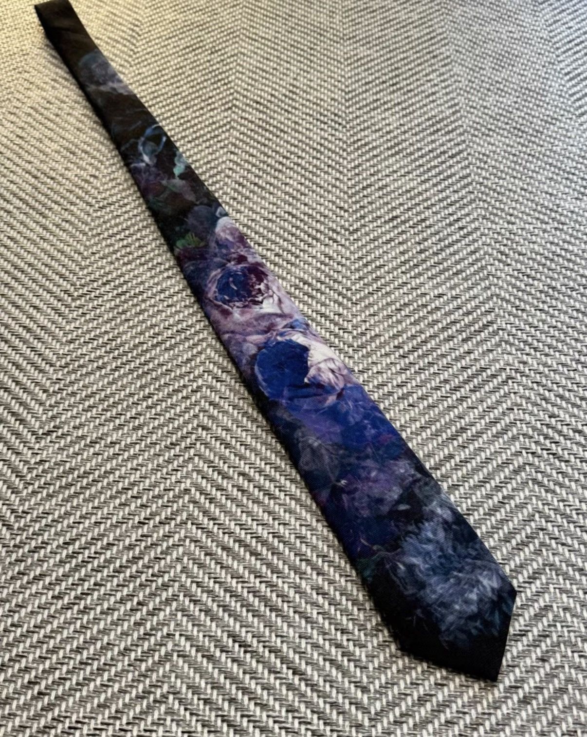 Lad Musician Lad Musician Blue Rose 20SS Floral Tie K24 Size ONE SIZE - 2 Thumbnail