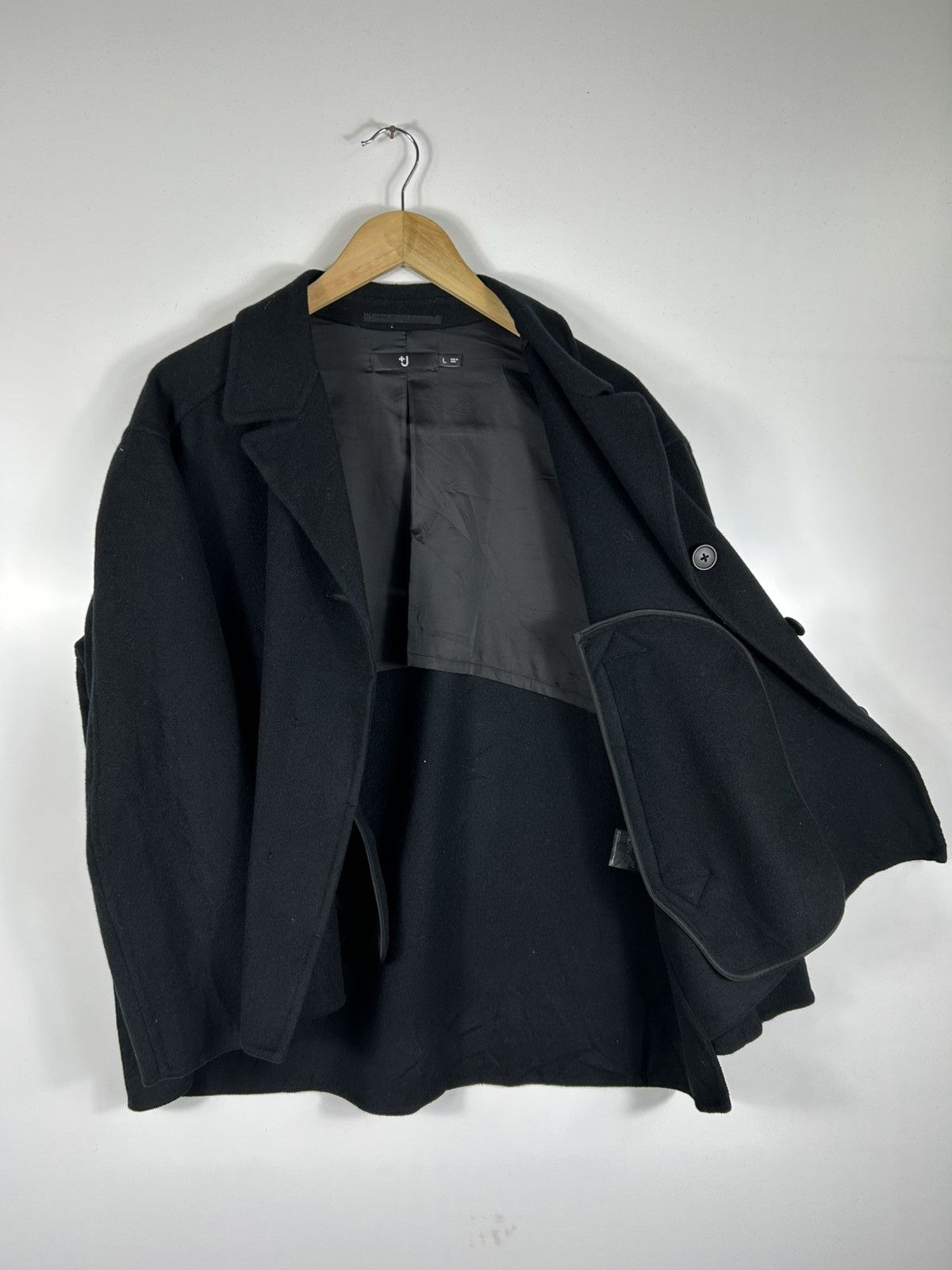Jil Sander × Uniqlo 🔥Jil Sander Uniqlo Wool Cropped Coat Jacket Size US L / EU 52-54 / 3 - 8 Thumbnail