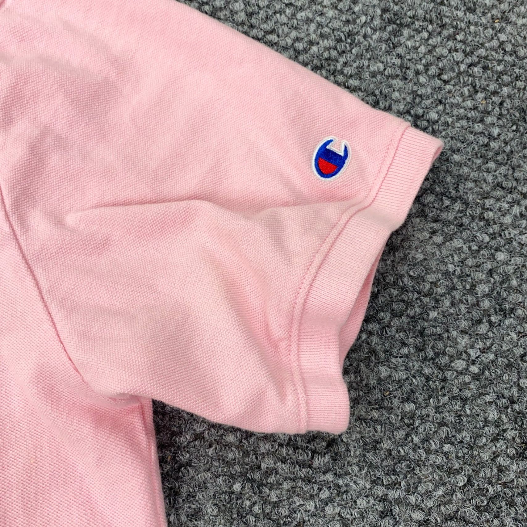 Champion CHAMPION Polo Shirt Mens Short Sleeve Pink Medium 100% Cotton Knit Button-Front Classic Fit Sports Casual Shirt Size US M / EU 48-50 / 2 - 3 Thumbnail