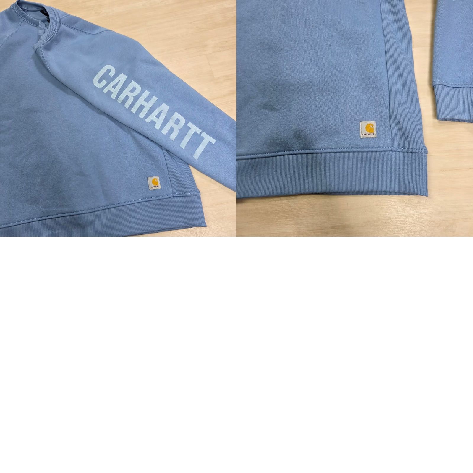 Carhartt Carhartt Relaxed Fit Crewneck Sweatshirt Light Blue Logo XL Sleeve Raglan Pullover Casual Workwear Activewear Unisex Adults Mens Womens Size XL / US 12-14 / IT 48-50 - 8 Thumbnail