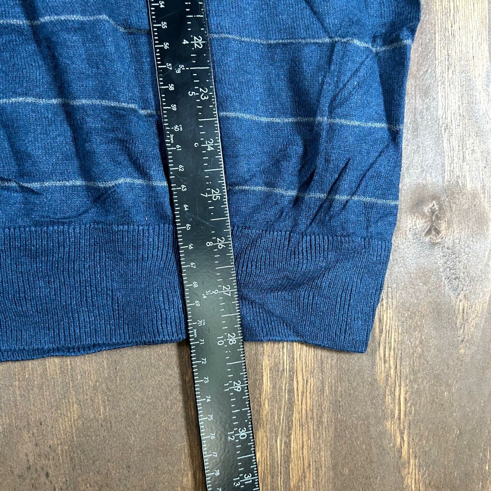 Nautica Nautica Mens Sweater Pullover Striped Blue Modal Blend Large Crew Neck Knit Regular Fit Casual Workwear Mens Size US L / EU 52-54 / 3 - 7 Thumbnail