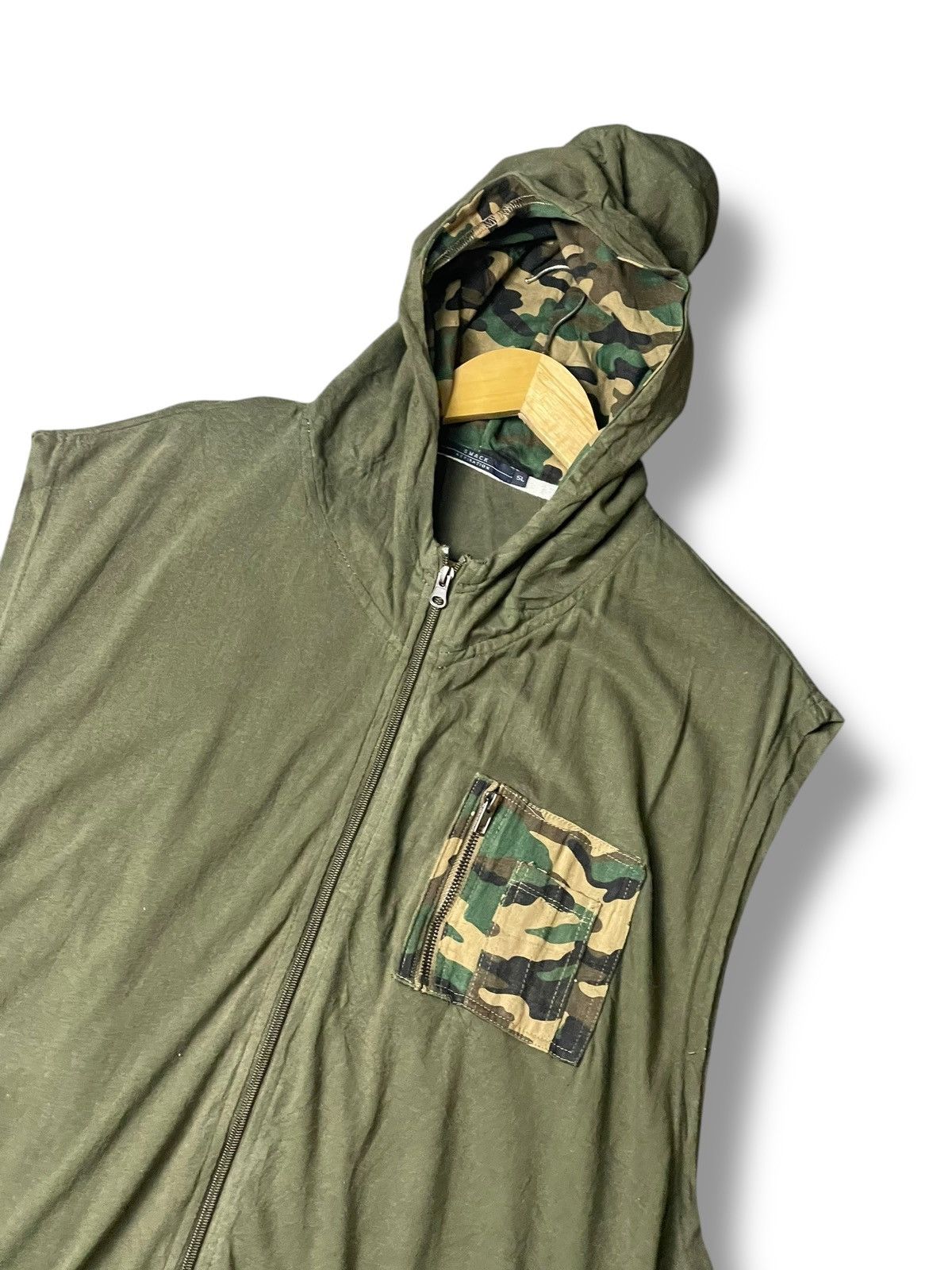 Japanese Brand × Vintage Smack Aspiration Sleeveless Hooded Zipper Jacket (105) Size US XL / EU 56 / 4 - 2 Thumbnail