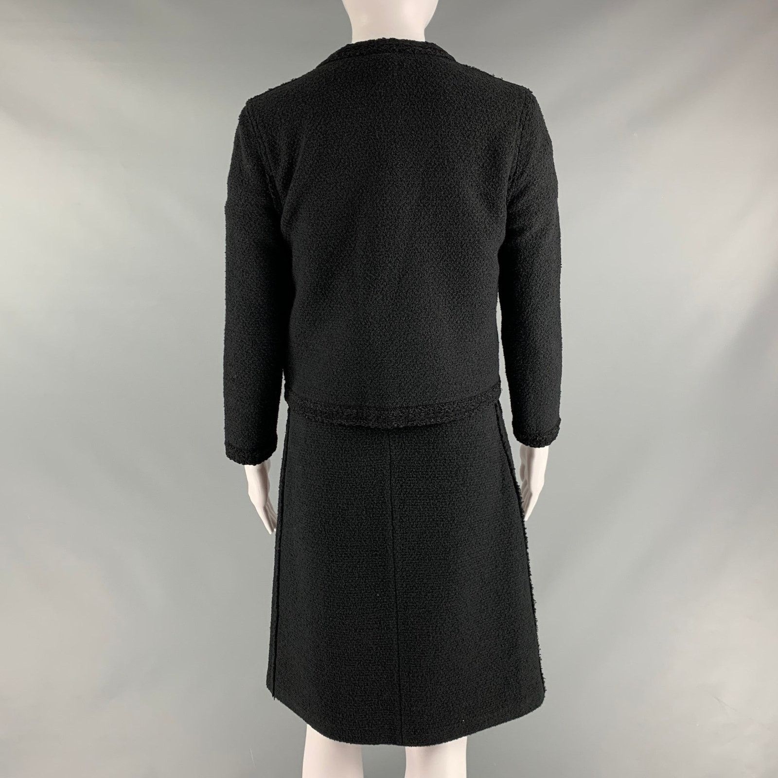 Size 4 Black Cotton Blend Cropped Below Knee Outfits