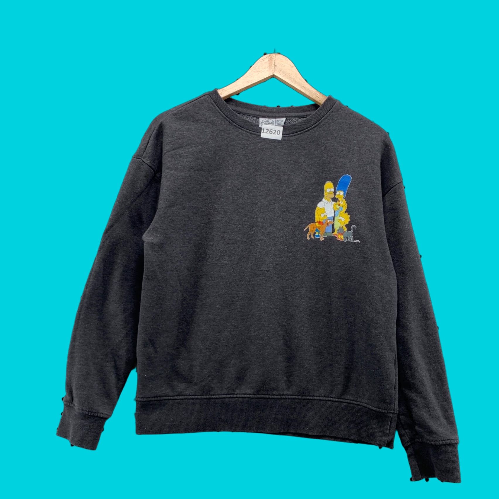 Vintage The Simpsons Sweatshirt Women's XS Long Sleeve Black Pullover Logo Crew Neck Casual Modern Classic Size XS / US 0-2 / IT 36-38 - 1 Thumbnail
