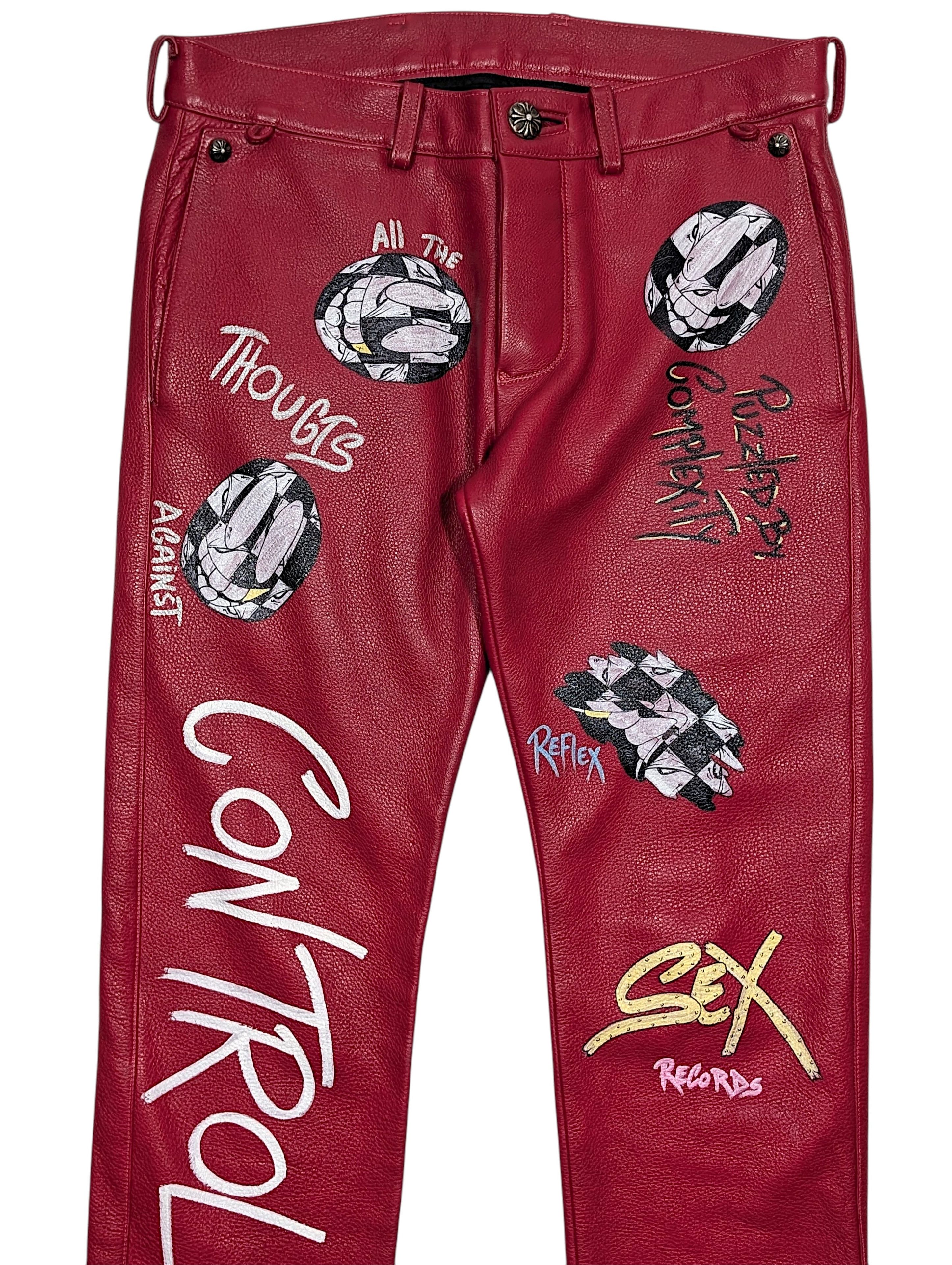 Chrome Hearts Young Thug Personal Chrome Hearts Matty Boy Leather Pants Size US 30 / EU 46 - 3 Thumbnail