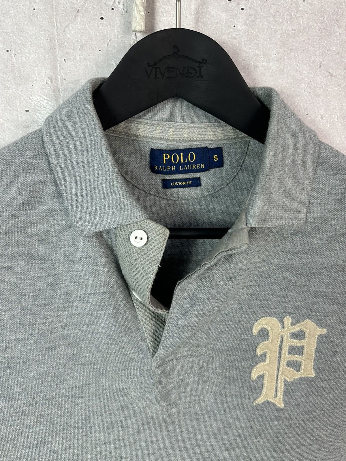 Polo Ralph Lauren Polo Ralph Lauren Custom Fit Grey Short Sleeve Cotton Polo Size US S / EU 44-46 / 1 - 5 Thumbnail