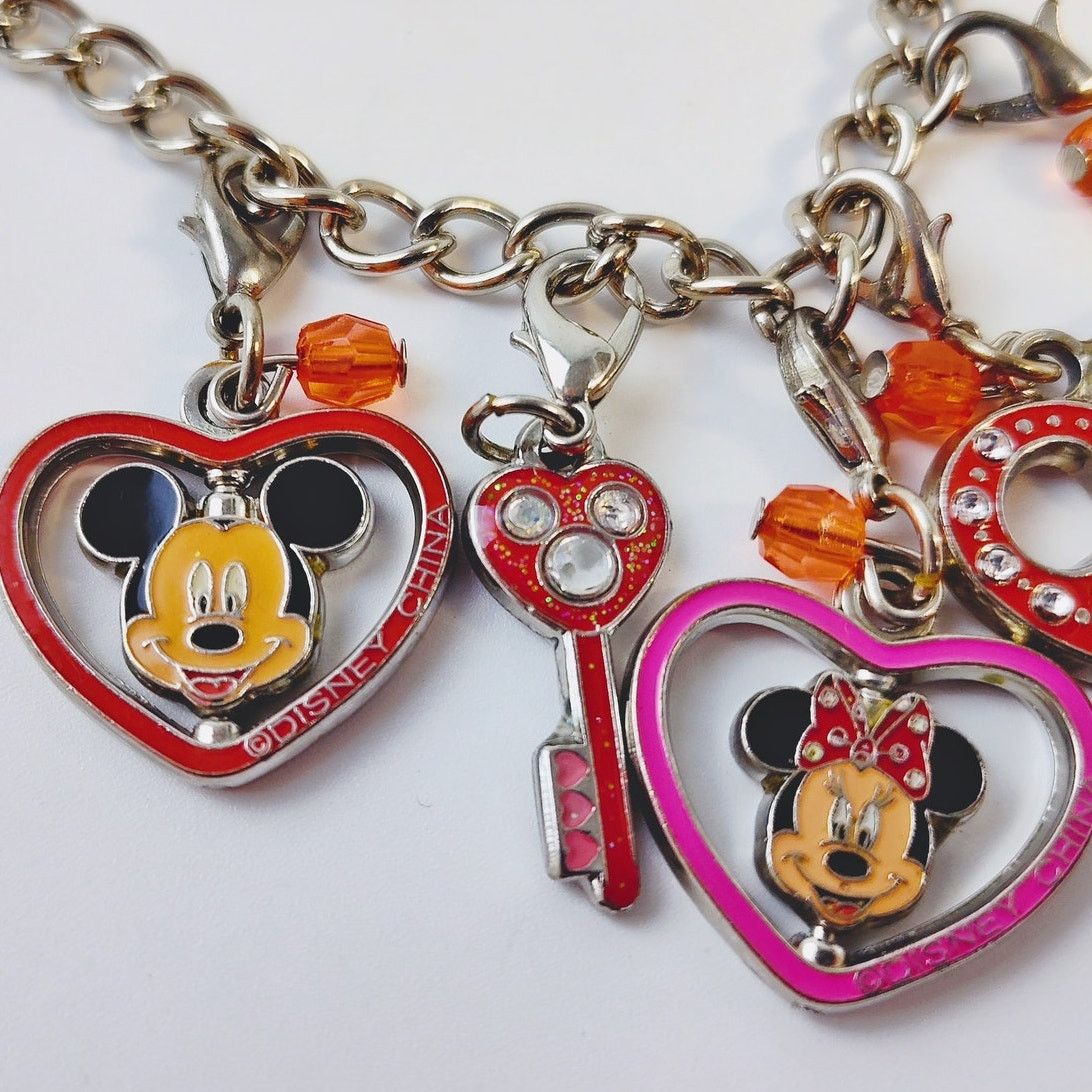 Disney Disney Mickey & Minnie Love Charms Bracelet Red Heart Size ONE SIZE - 2 Thumbnail
