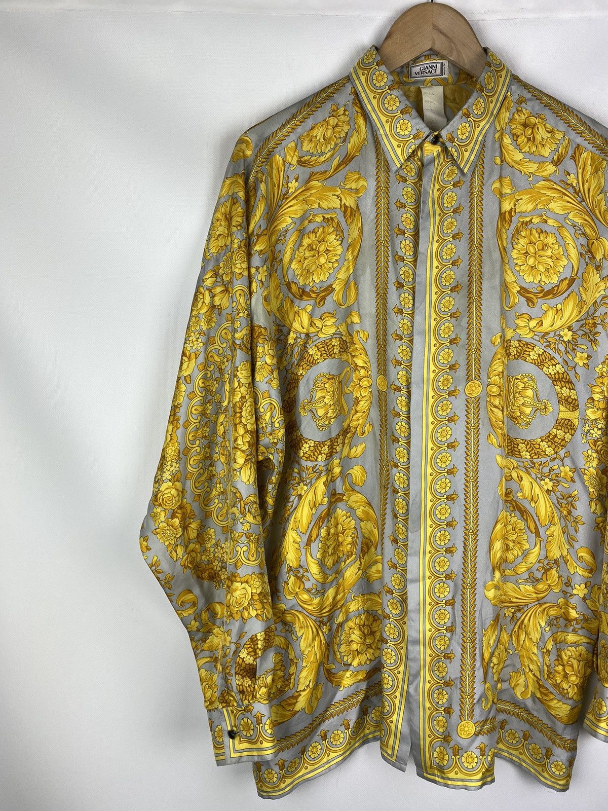 Versace Gianni Versace 90s Barocco pattern silk button up shirt Size US L / EU 52-54 / 3 - 2 Thumbnail
