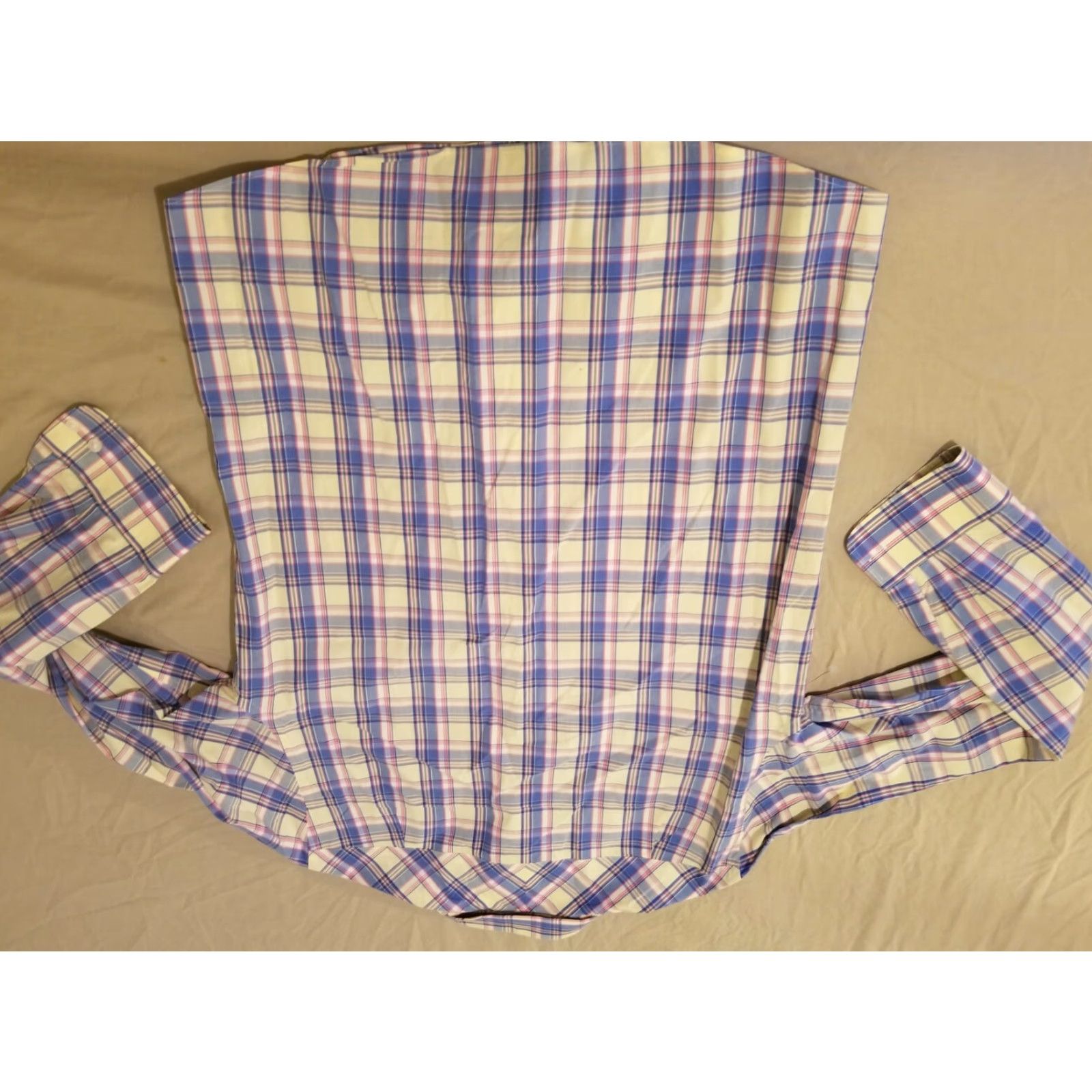 Charles Tyrwhitt Mens Charles Tyrwhitt Dress Shirt M Medium Yellow Cotton Button Shirt Size 40R - 5 Thumbnail
