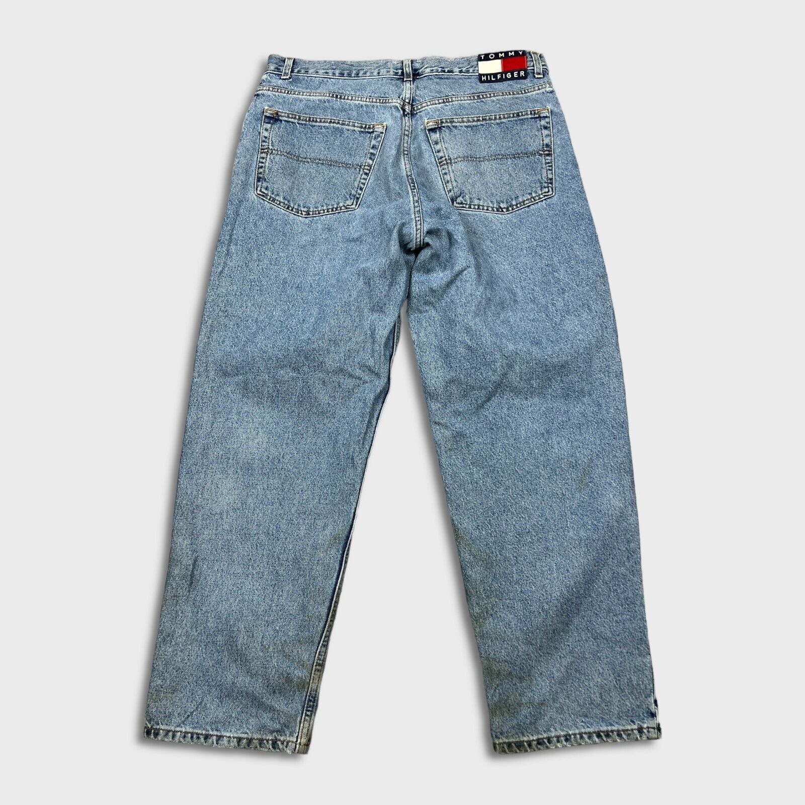 Tommy Hilfiger × Vintage Vintage Tommy Hilfiger Jeans 36x30 Tommy Jeans Baggy 90s Size US 36 / EU 52 - 5 Thumbnail