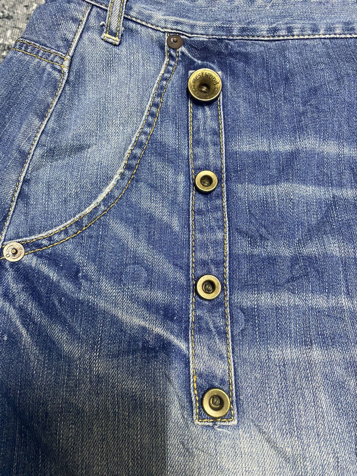 Japanese Brand Westwood Outfitters Denim Jeans Mini Skirt Size 30" / US 8 / IT 44 - 9 Thumbnail