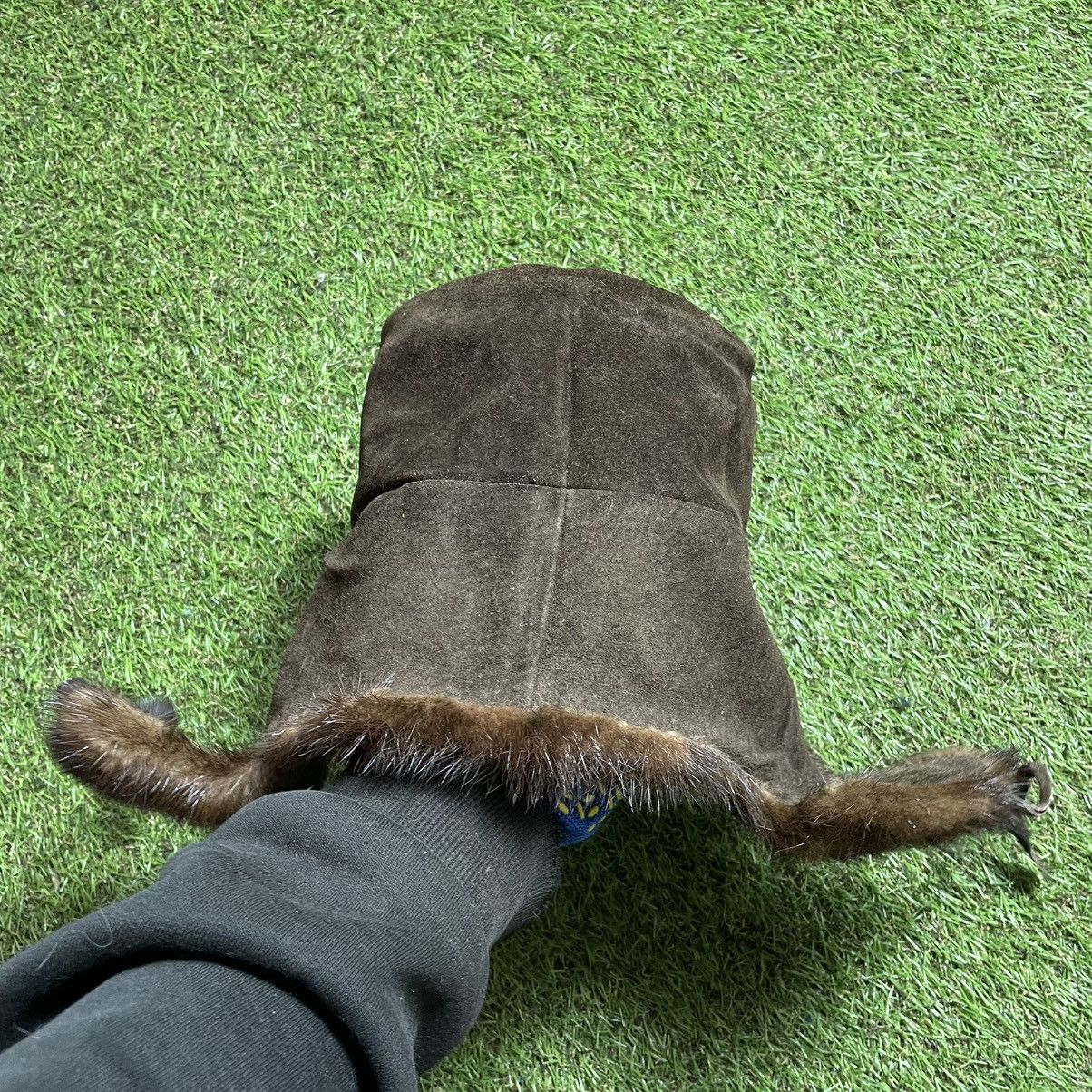 Vintage Vintage Brown Suede Trapper Hat Archive Coldwear Grunge OS Size ONE SIZE - 3 Thumbnail