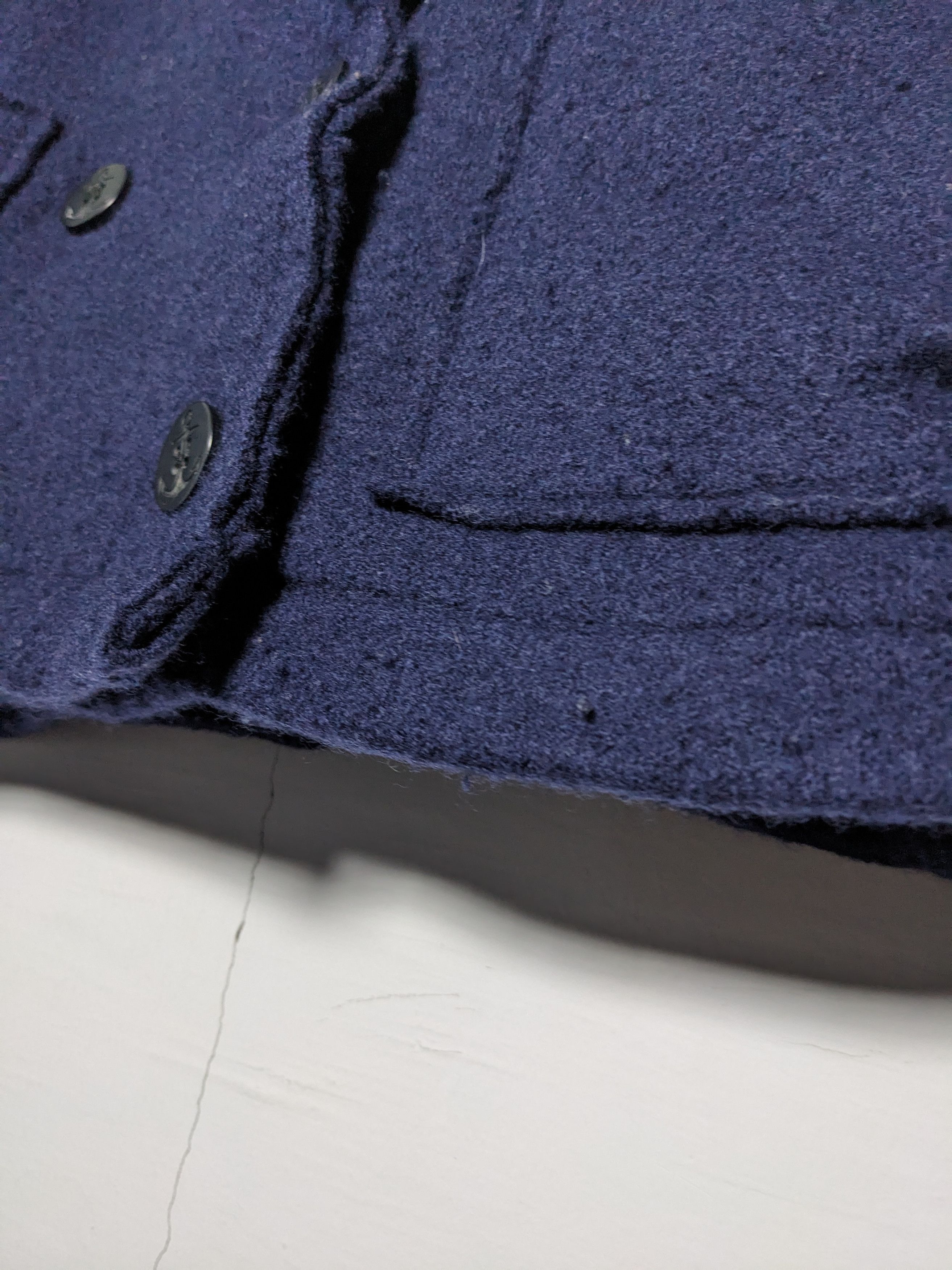 Diesel × Diesel Black Gold Diesel Cropped Peacoat Jacket Navy Blue Wool Size XS / US 0-2 / IT 36-38 - 10 Thumbnail
