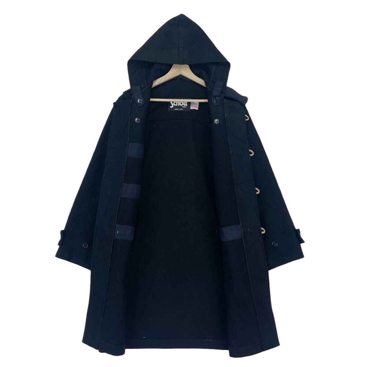 Schott × Vintage Vintage Schott Black Duffle Coat Size US M / EU 48-50 / 2 - 5 Thumbnail