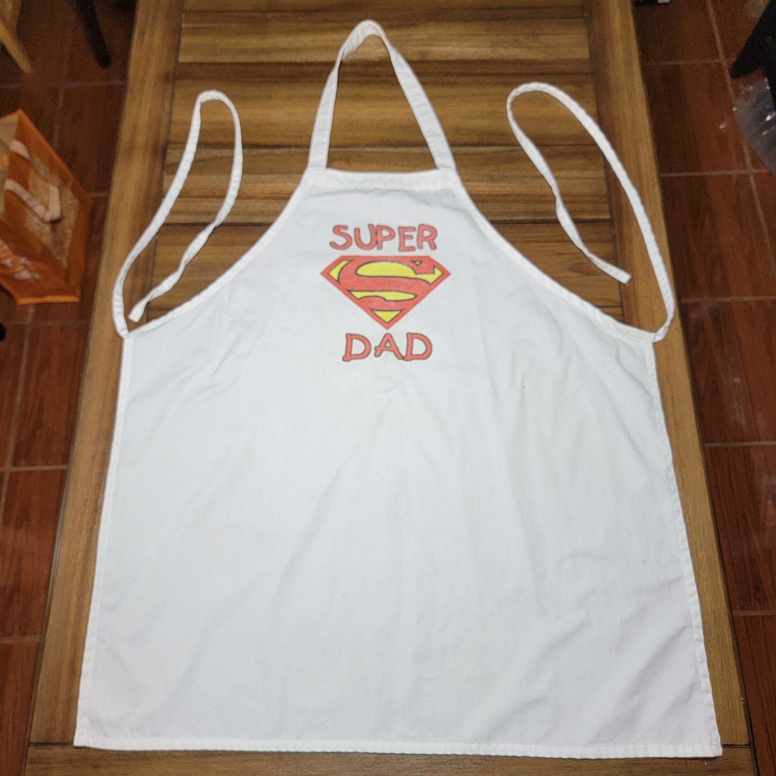 Other Super Dad Full Body White Apron Size ONE SIZE - 1 Thumbnail