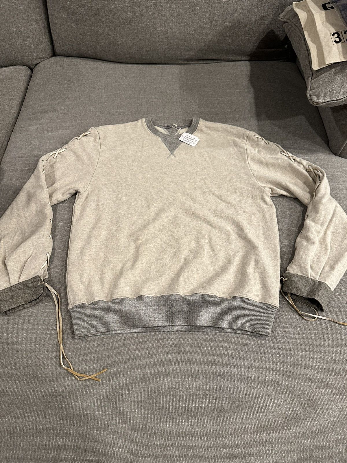 image of Kapital Coneybwoy Reversible Crewneck in Cream, Men's (Size XL)