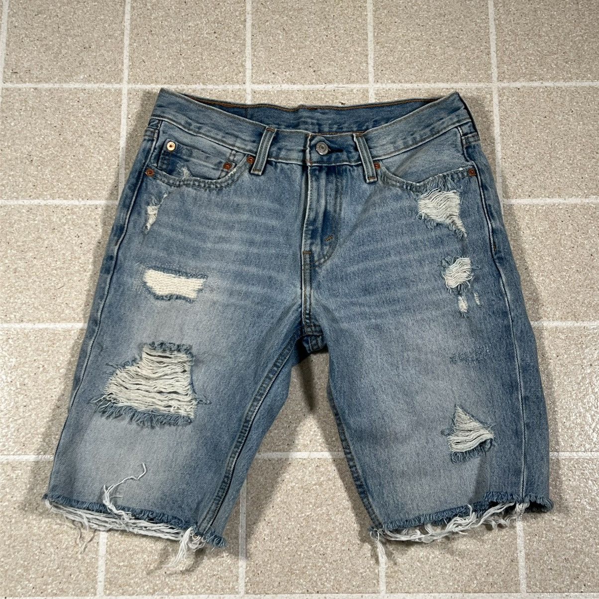 Levi's Levi's 511 Light Blue Distressed Denim Shorts sz 28 Jorts Size US 28 / EU 44 - 1 Thumbnail