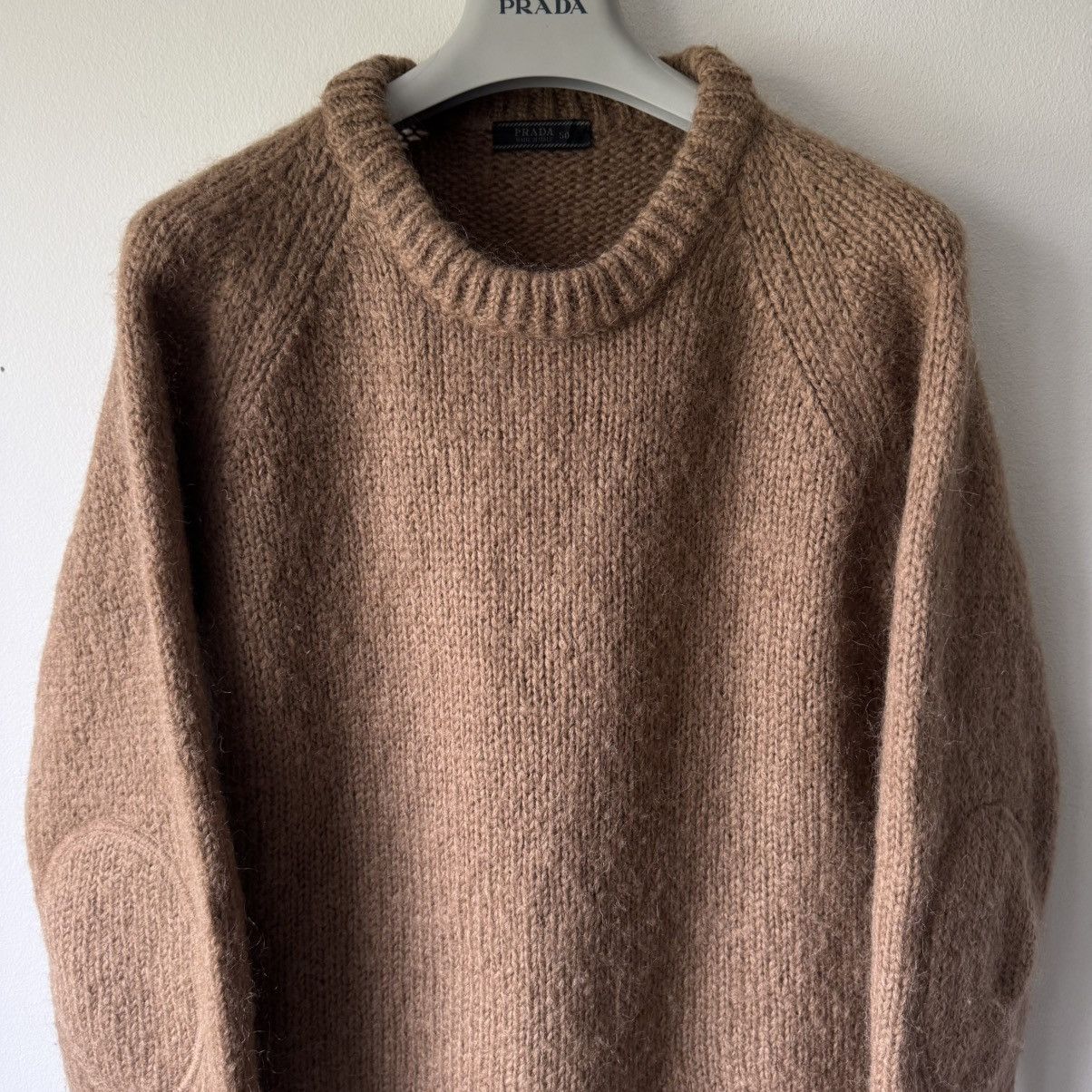 Prada Prada 2000's Brown Mohair/Wool Heavy Knit Pullover Sweater Size US M / EU 48-50 / 2 - 2 Thumbnail
