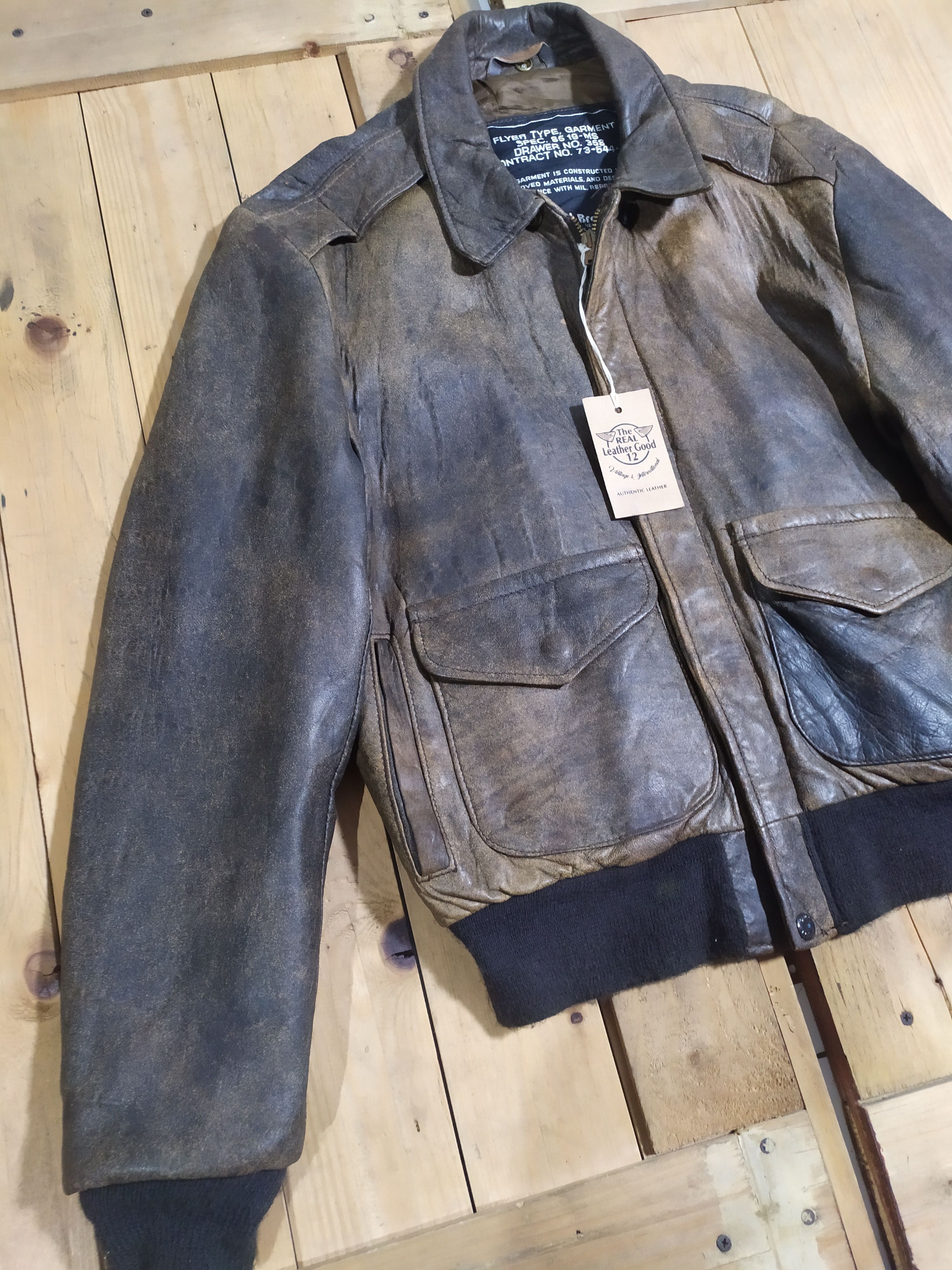 Schott SCHOTT BROS.INC. TYPE 85 19-MS LEATHER BOMBER FLIGHT JACKET Size US L / EU 52-54 / 3 - 6 Thumbnail