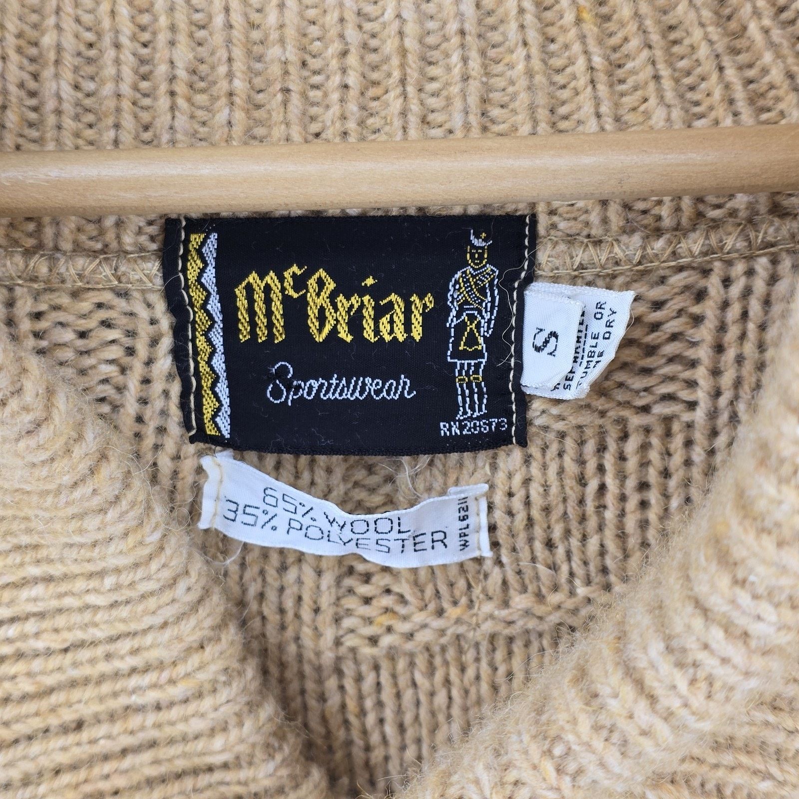 Other Vtg McBriar Sportswear Shawl Cardigan Wool Sweater Small Size US S / EU 44-46 / 1 - 5 Thumbnail
