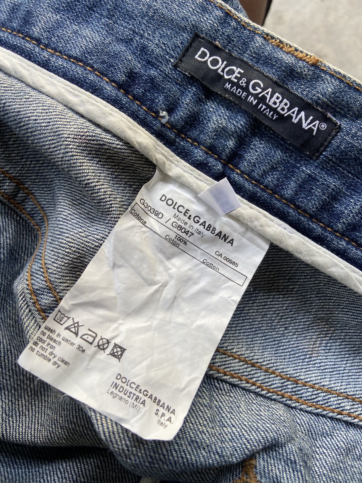 Dolce & Gabbana ARCHIVE SS03 ‘16 Classic’ Splatter Paint Distressed Denim Size US 36 / EU 52 - 7 Thumbnail