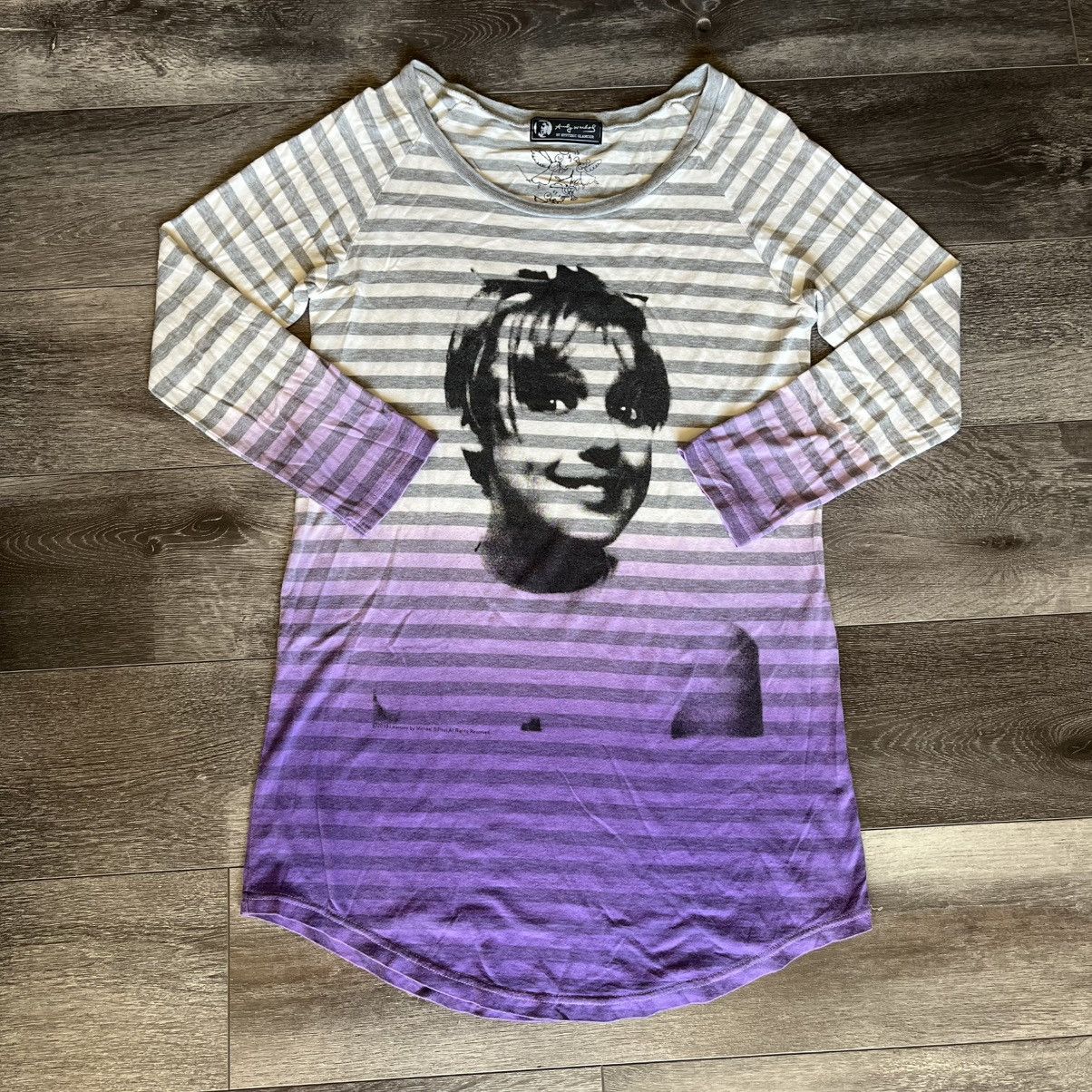 Andy Warhol Hysteric Glamour Face Stripe Raglan Sleeve Shirt