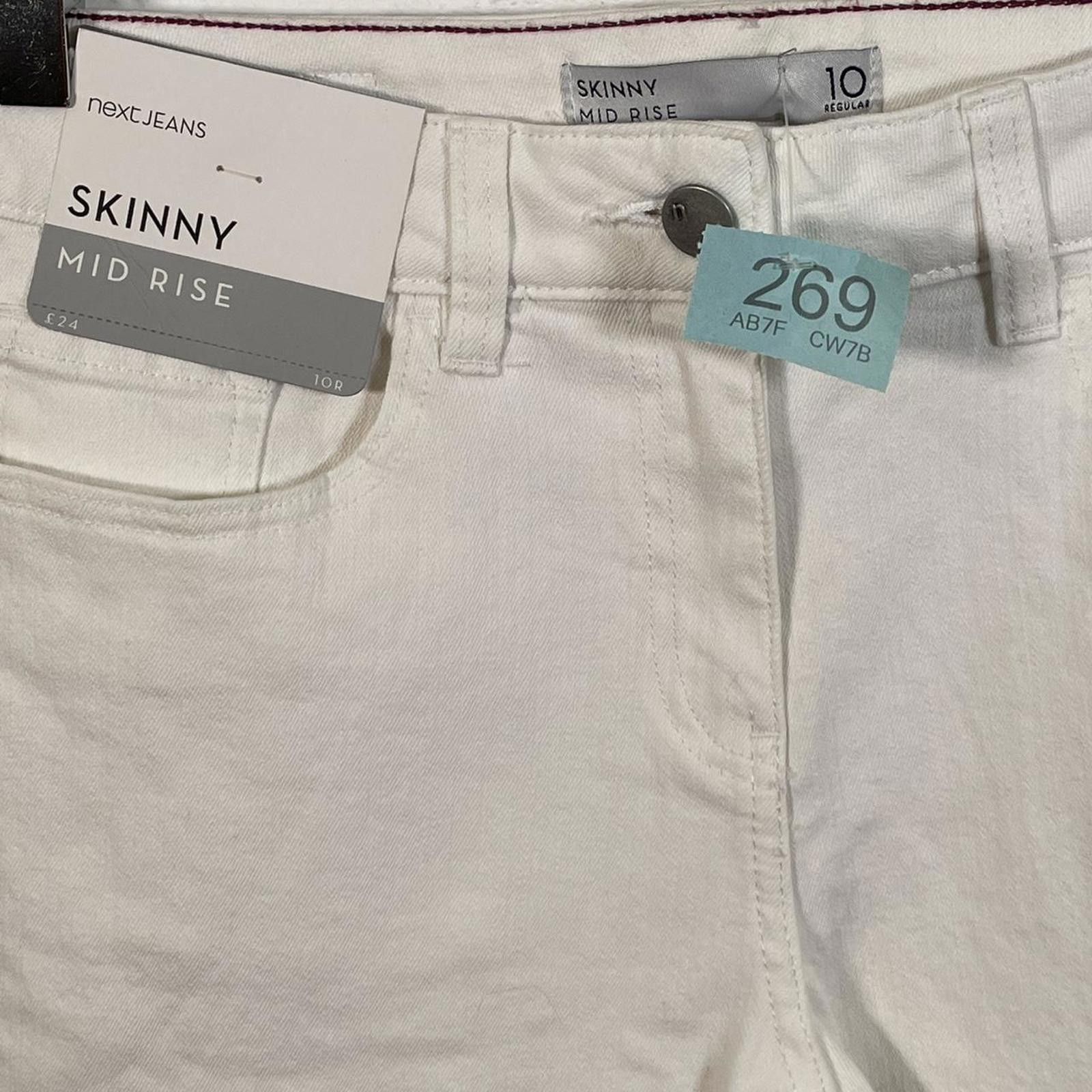 NEXT Next Women's White Jeans Size 28" / US 6 / IT 42 - 4 Thumbnail