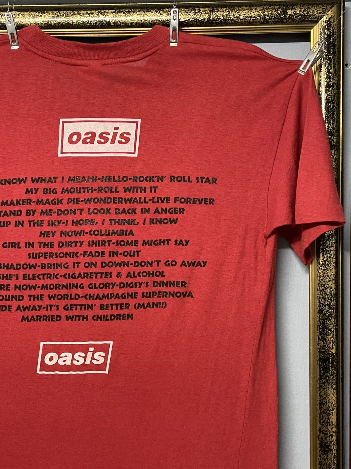Vintage Vintage 90s Og Oasis Box Logo Top Song Single Stitch Tshirt Size US L / EU 52-54 / 3 - 15 Thumbnail