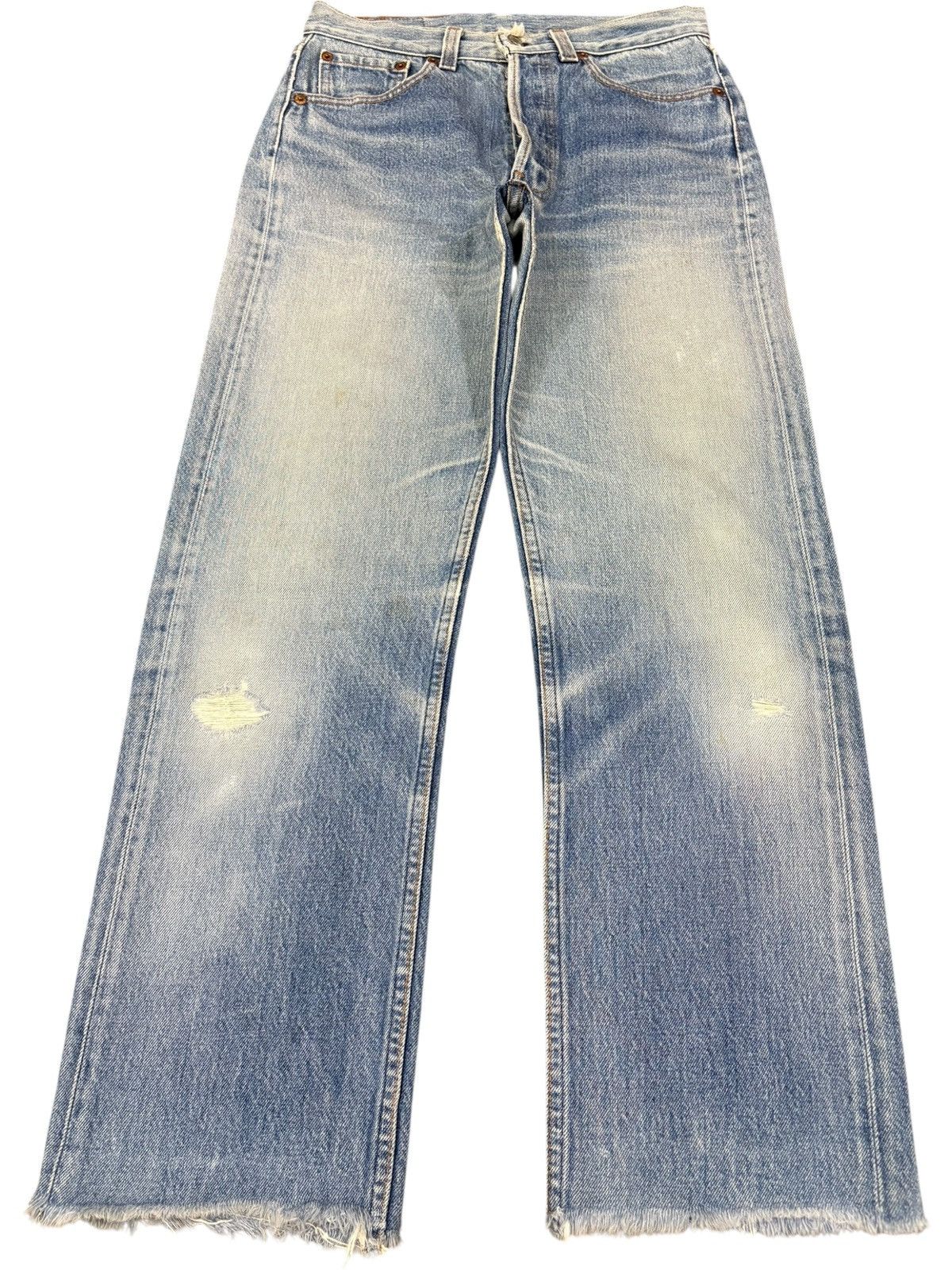 Levi's Vintage 90s Levis 501 Light Wash Distressed Jeans Size US 28 / EU 44 - 1 Thumbnail