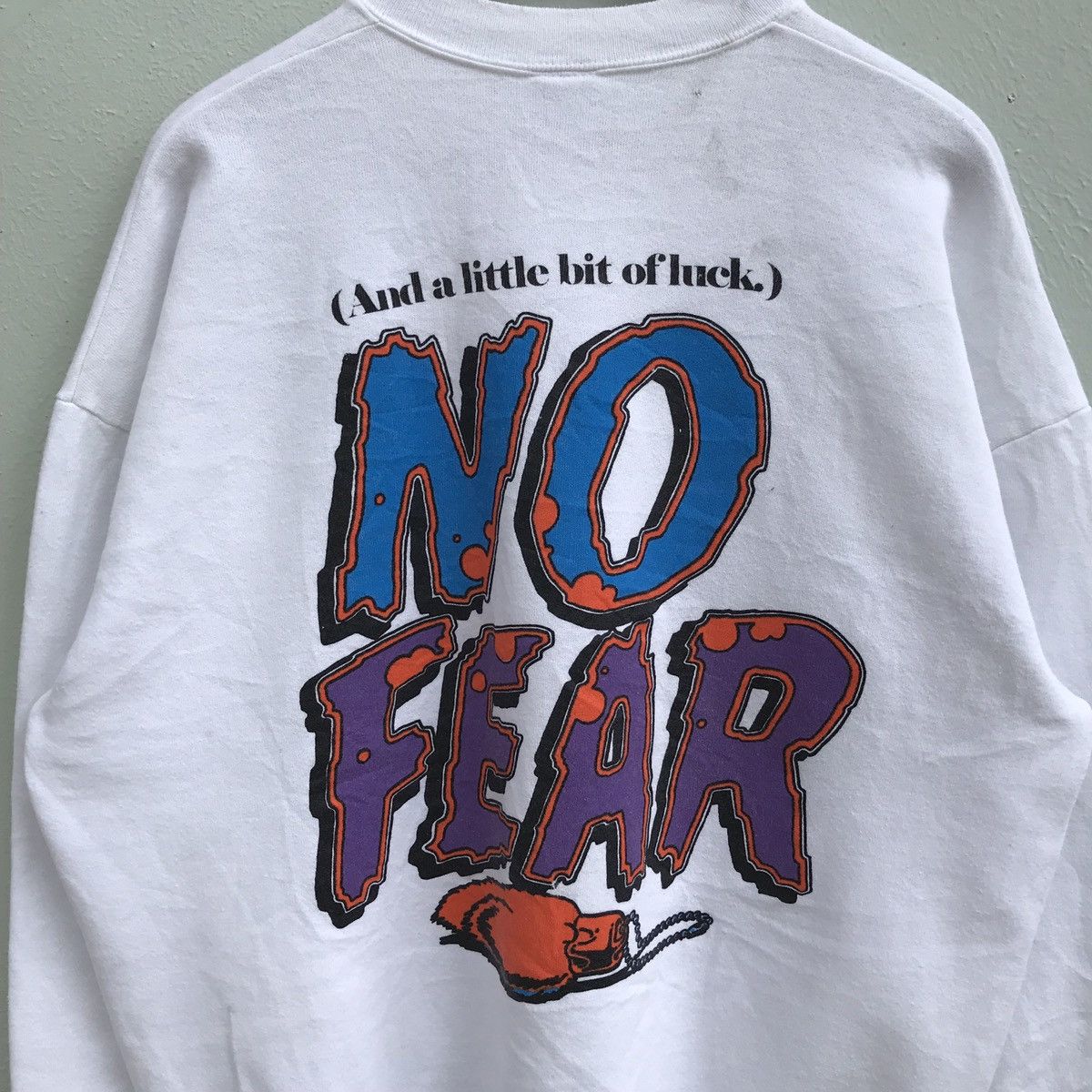 No Fear Vintage No Fear Skate Style White Crewneck Sweater Size US XL / EU 56 / 4 - 3 Thumbnail