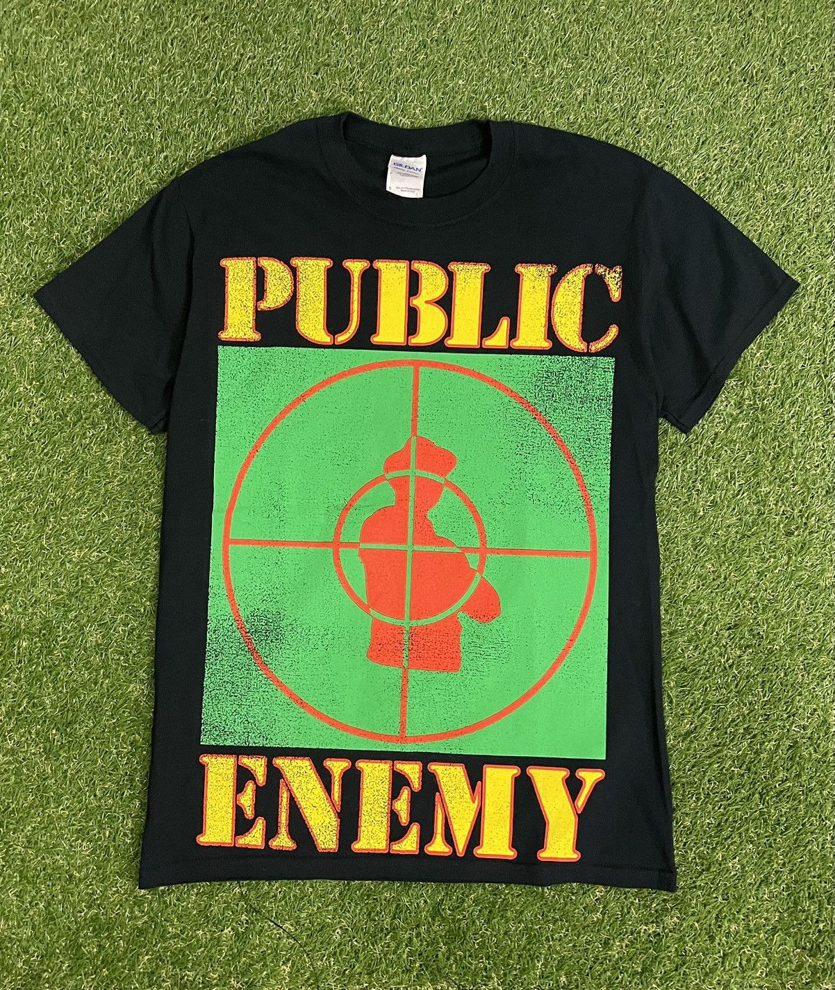 T-shirt Vintage Public Enemy - Heavy Cotton Black - Unisexe - Réédition Gildan 5000