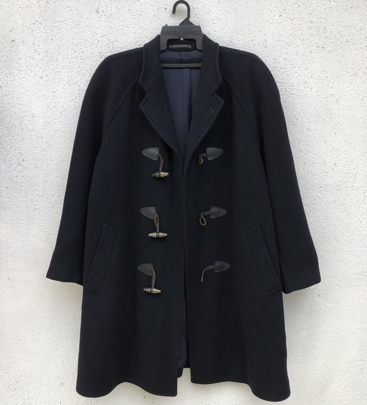 Vintage Comme des Garcons Wool Duffle Navy Blue Coat