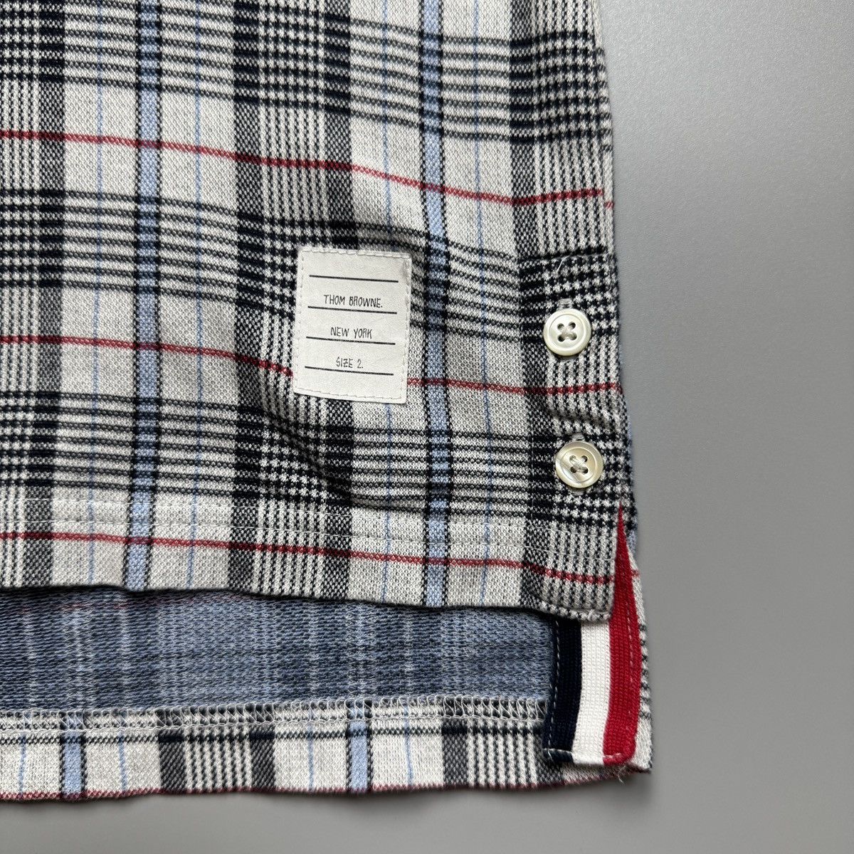 Thom Browne Thom Browne - SS/16 Cage Checkered Knitt Polo Shirt Size US XS / EU 42 / 0 - 6 Thumbnail